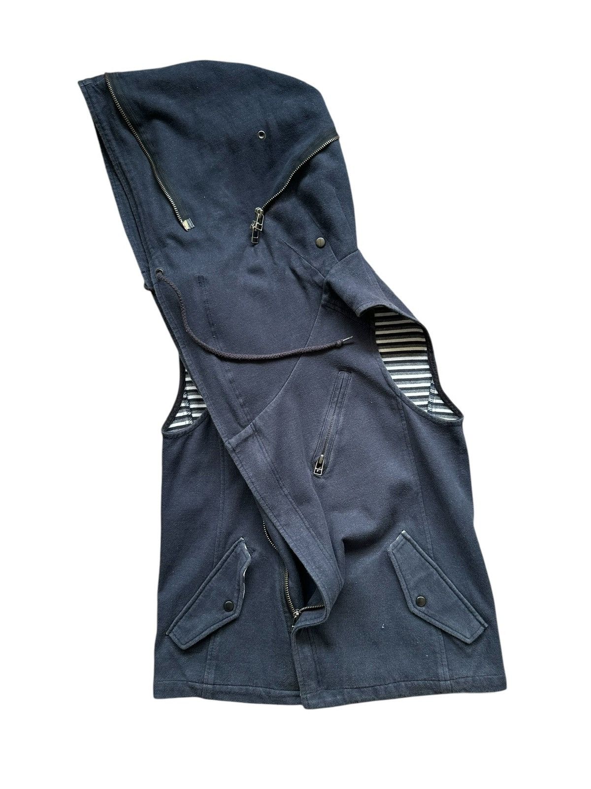 Japanese Brand 00's Blue Tornado sleeveless gimp hoodie Size US S / EU 44-46 / 1 - 4 Thumbnail