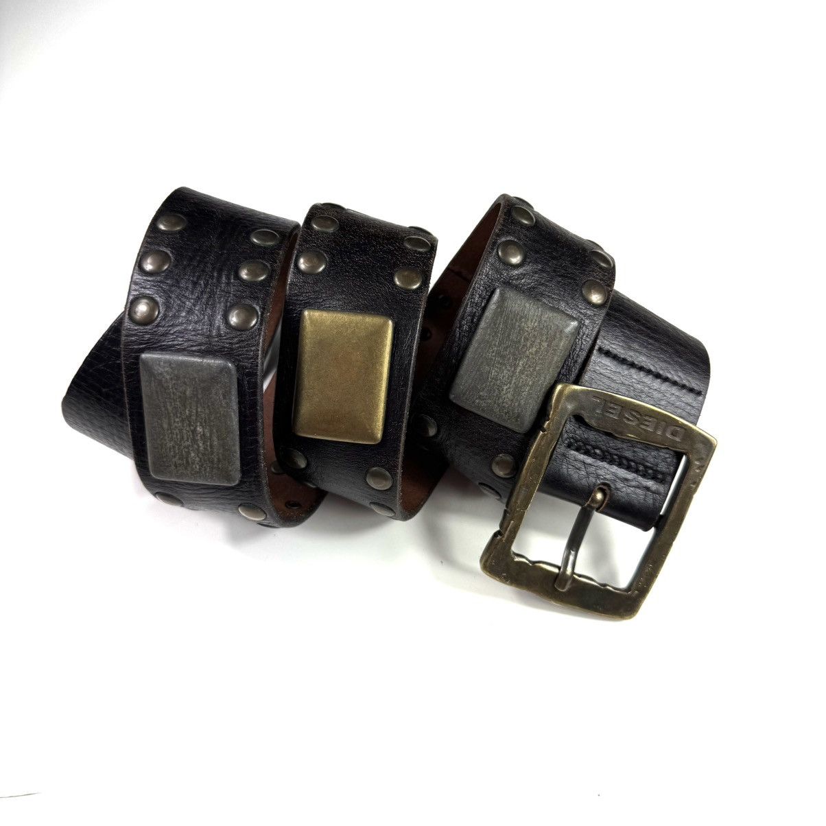 小物 archive diesel leather studs belt y2k Y2k Diesel Style Japanese Brand Archive Glamour Studded