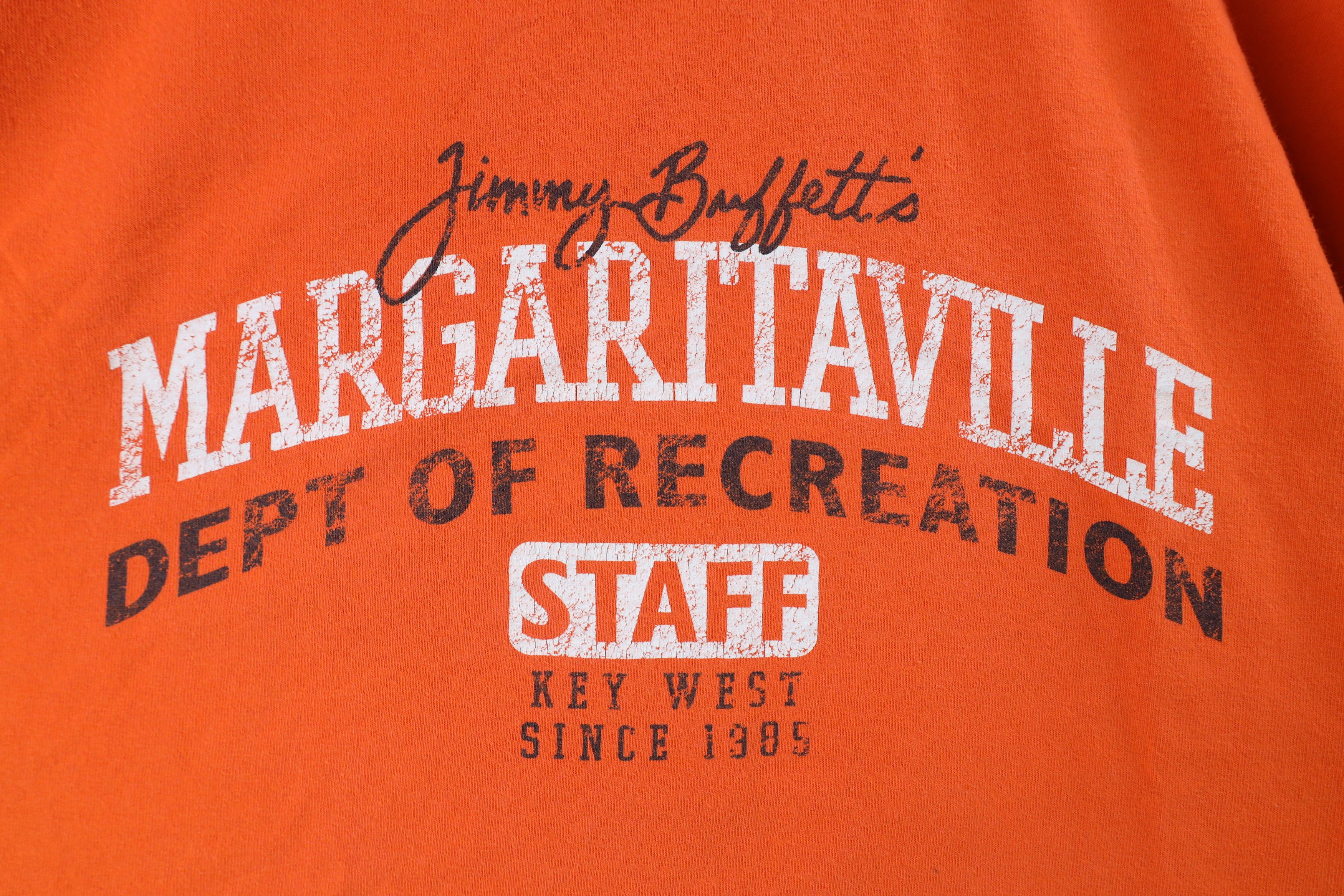 Vintage Vintage 90s Jimmy Buffetts Margaritaville T-Shirt Orange Size US XXL / EU 58 / 5 - 4 Thumbnail