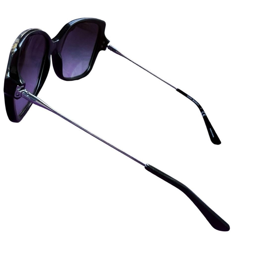 Tory Burch TORY BURCH Sunglasses TY 7094 Black Silver Cat Eye Squares S Size ONE SIZE - 3 Thumbnail