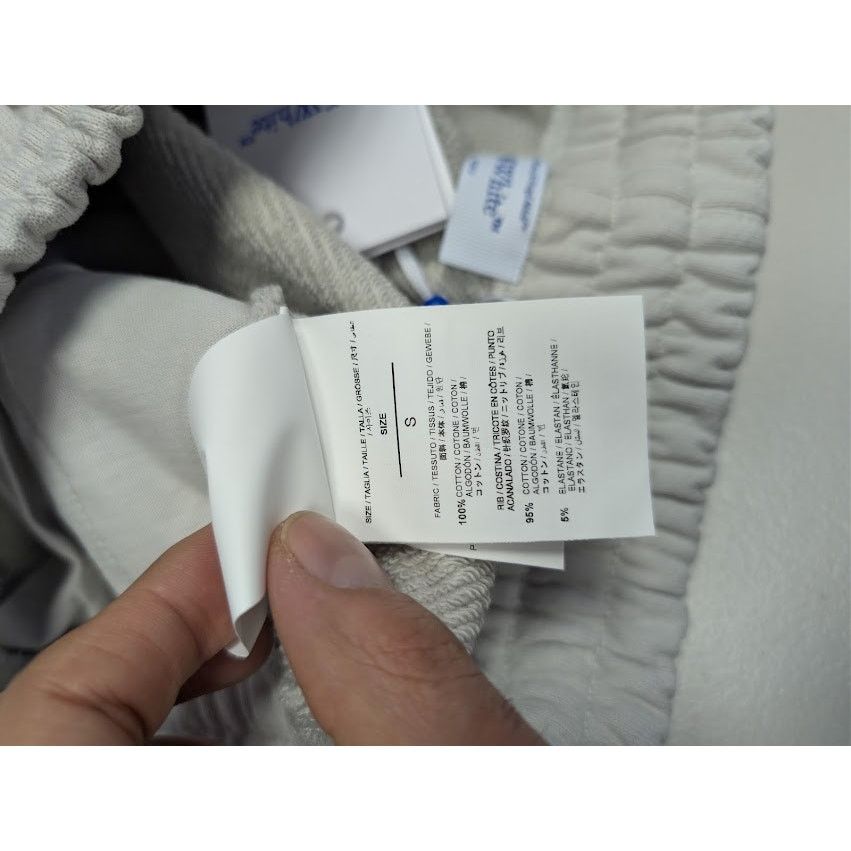 Off-White o1rshd1 Pixel Diag Sweatpants in Light Stone / Black Size US 30 / EU 46 - 19 Thumbnail