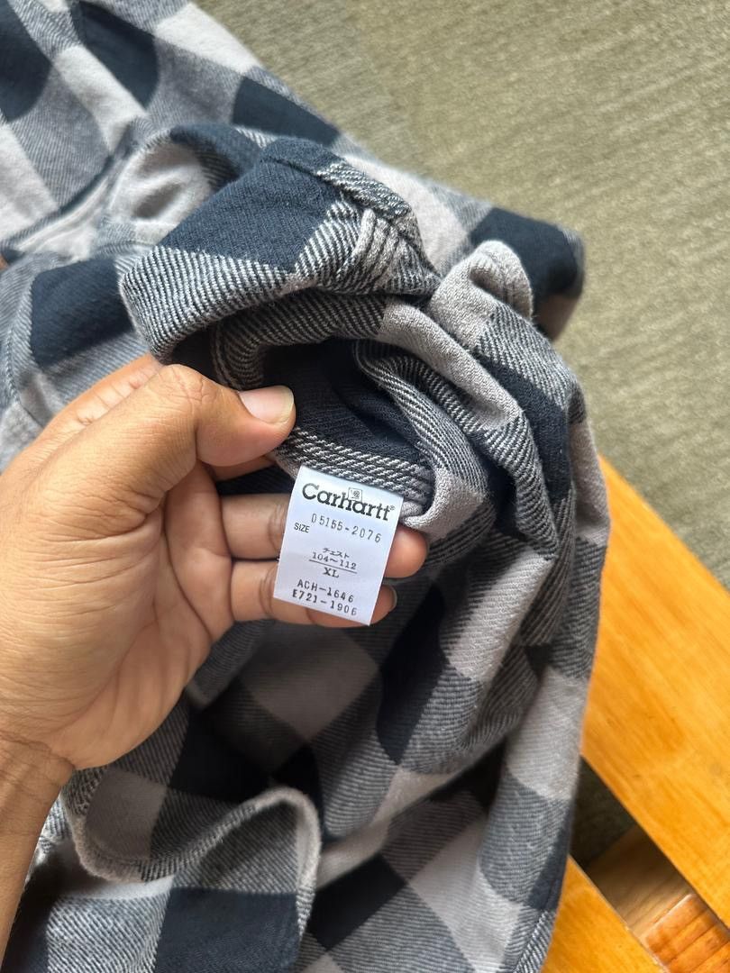 Carhartt × Vintage VINTAGE CARHARTT CHECKERED FLANNEL SHIRT Size US XL / EU 56 / 4 - 5 Thumbnail