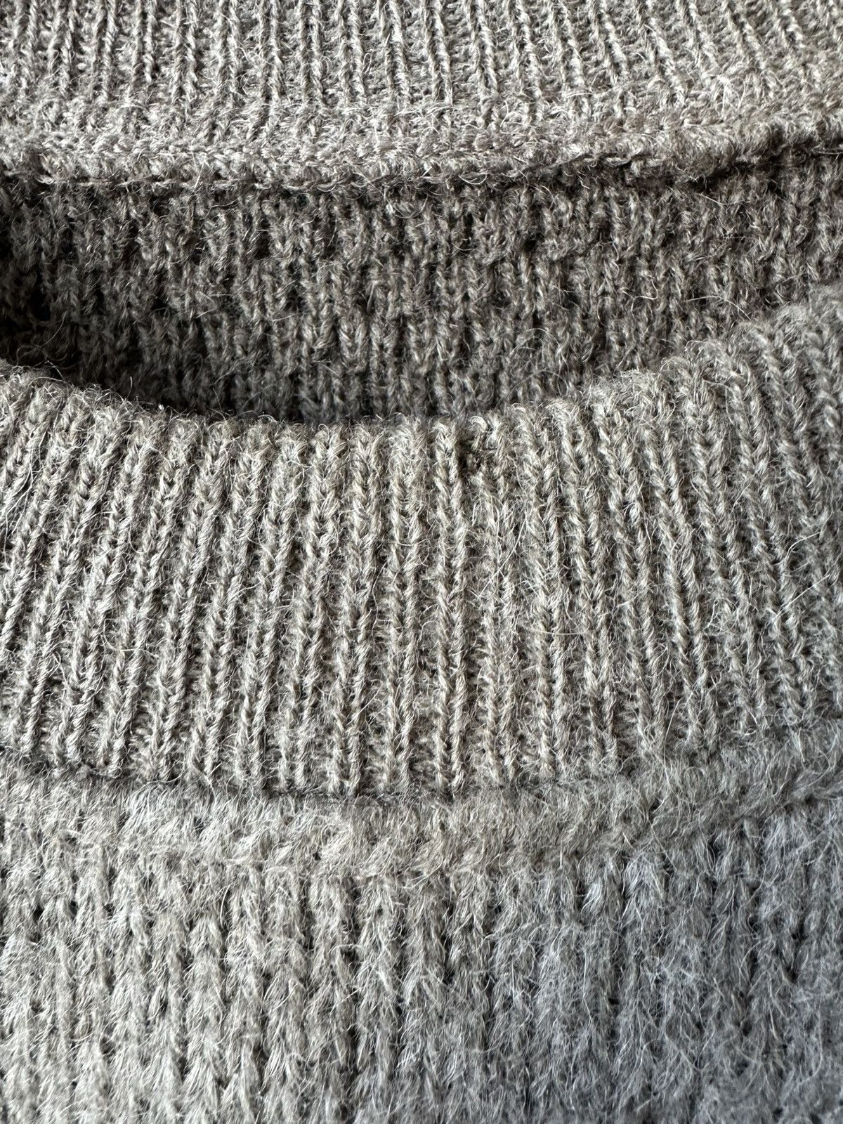 Vintage Vintage Wool Mohair Alpaca Leather Sweater Italian Jumper Size US XXL / EU 58 / 5 - 7 Thumbnail