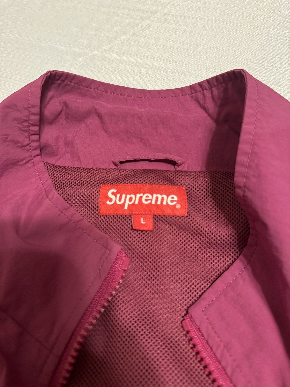 Supreme Supreme Arc Logo Track Jacket (Magenta, FW17) Size US L / EU 52-54 / 3 - 5 Thumbnail