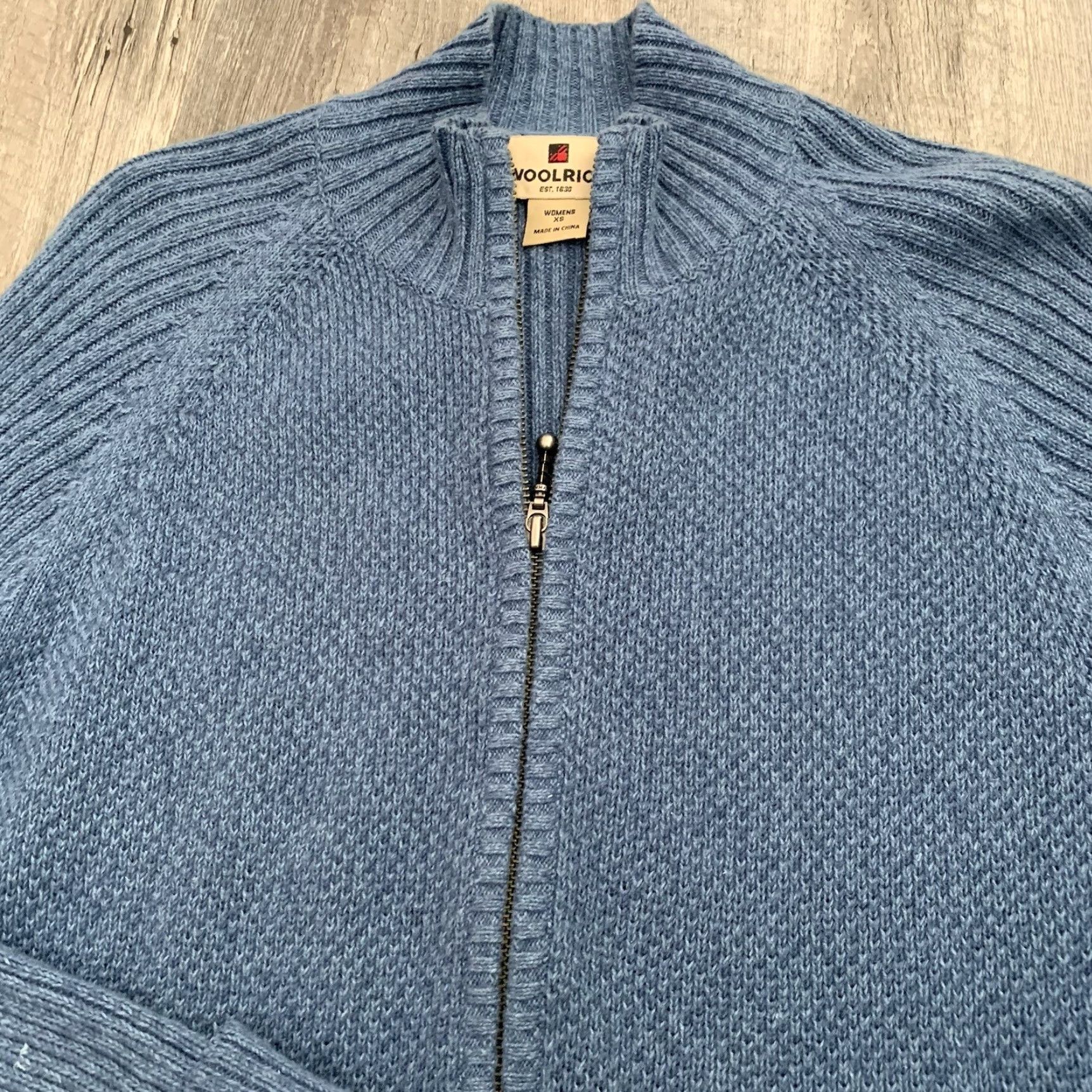 Vintage VINTAGE Woolrich Half Zip Sweater Womens XS Blueberry Blue Ribbed Ramie/Cotton Pullover Size XS / US 0-2 / IT 36-38 - 8 Thumbnail