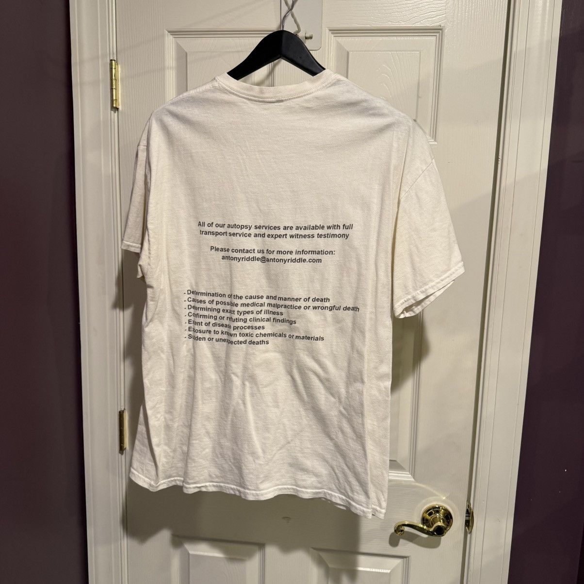 Antony Riddle Antony Riddle Autopsy Service T-Shirt (2020) SAMPLE PRINT Size US L / EU 52-54 / 3 - 2 Thumbnail