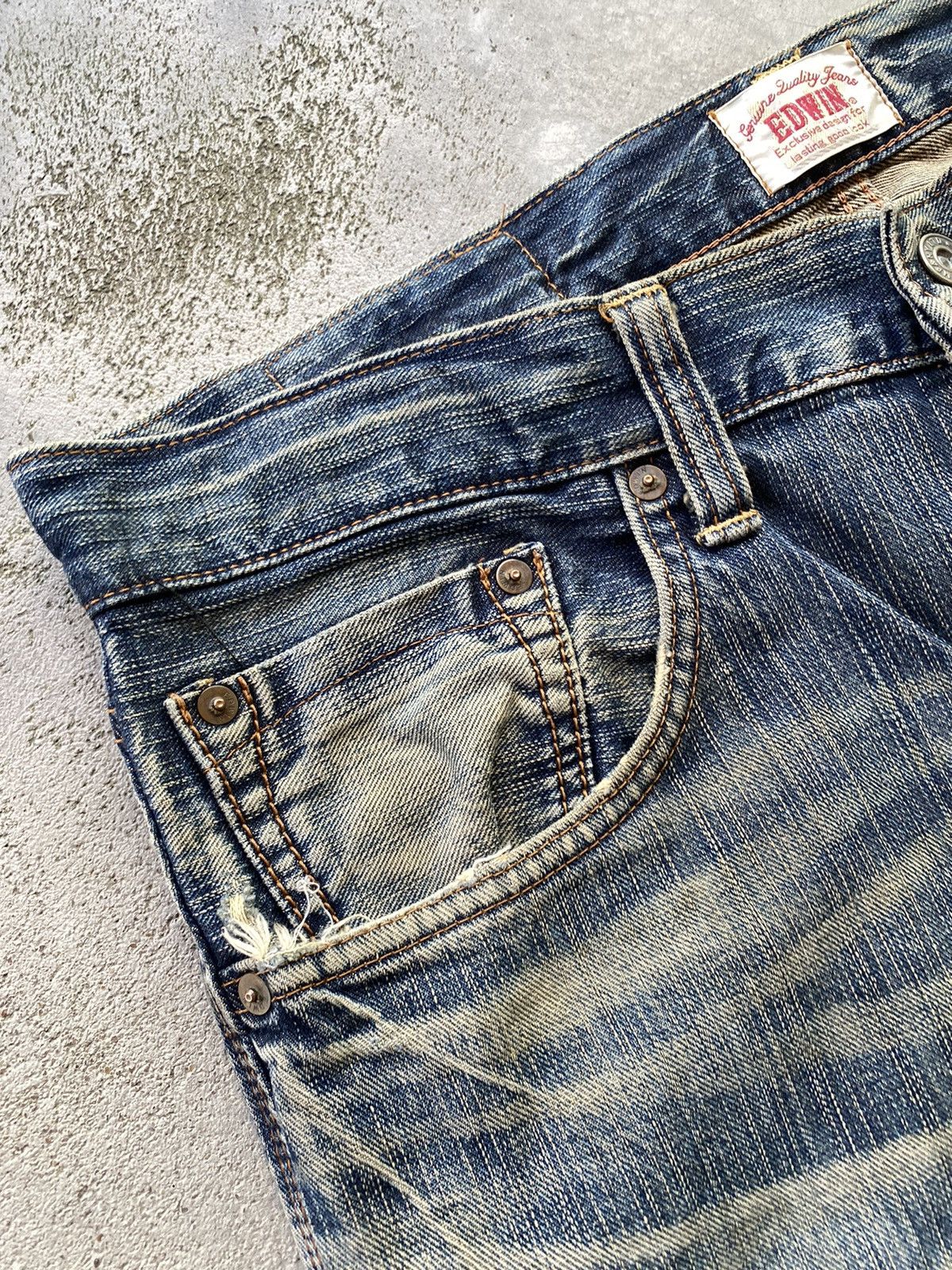 Edwin × If Six Was Nine Vintage Edwin Distressed Jeans Size US 34 / EU 50 - 21 Thumbnail