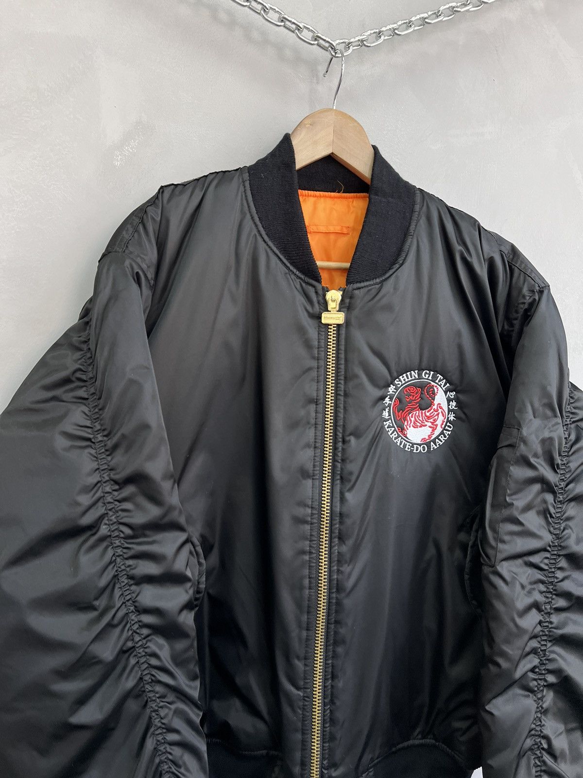 Japanese Brand Vtg MA-1 Man Intermediate BALENCIAGA STYLE Bomber Jacket Size US L / EU 52-54 / 3 - 2 Thumbnail
