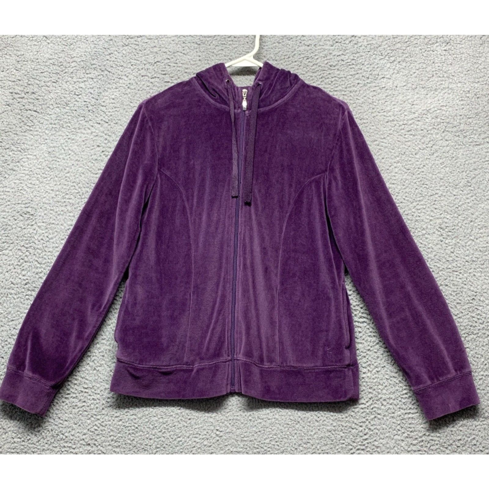Vintage Danskin Now Women’s Jacket Full Zip Hooded Purple 2-Pockets Size Large-Adult Regular Fleece Polyester Size S / US 4 / IT 40 - 5 Thumbnail