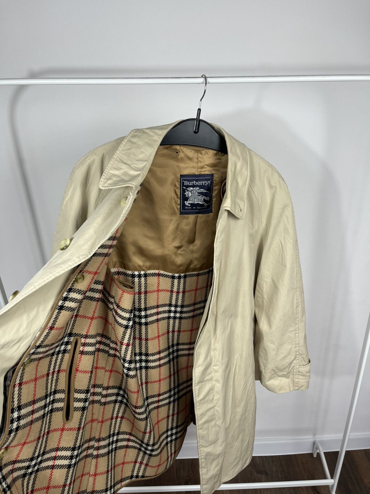 Burberry Burberrys Mens Beige Coat Wool Lined Vintage Trench Size US M / EU 48-50 / 2 - 11 Thumbnail