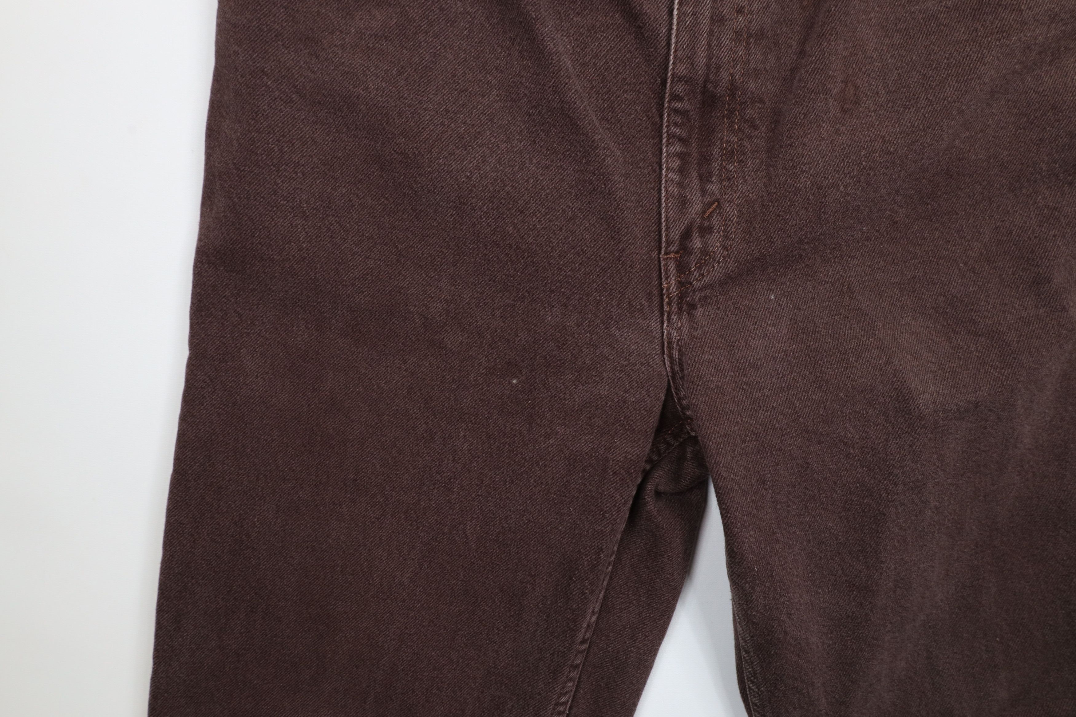 Vintage Vintage 90s Streetwear Straight Leg Denim Jeans Brown Cotton Size US 32 / EU 48 - 6 Thumbnail