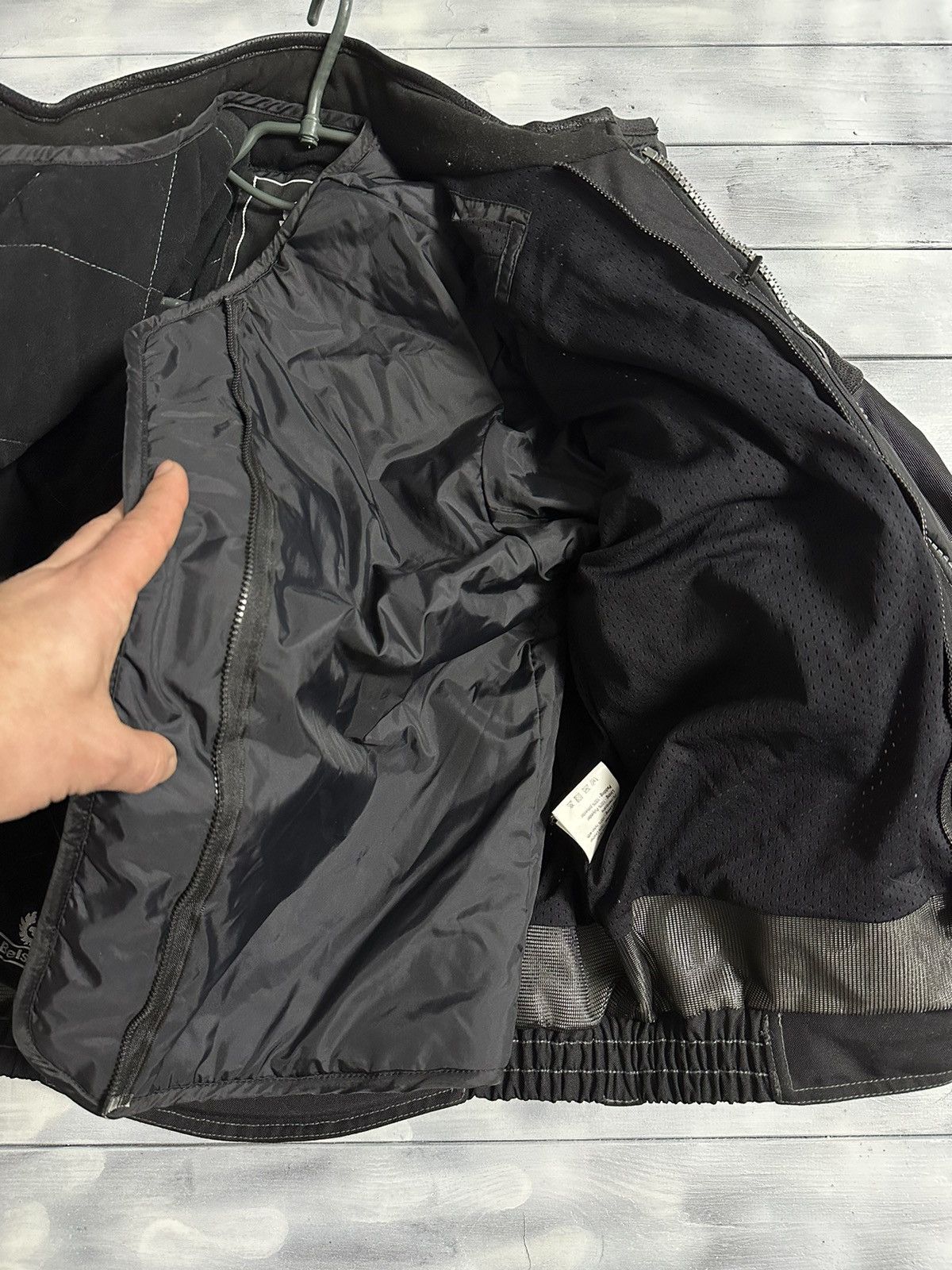 Belstaff Rare Vintage Black Belstaff Leather Nylon Motorcycle Jacket Size US S / EU 44-46 / 1 - 13 Thumbnail