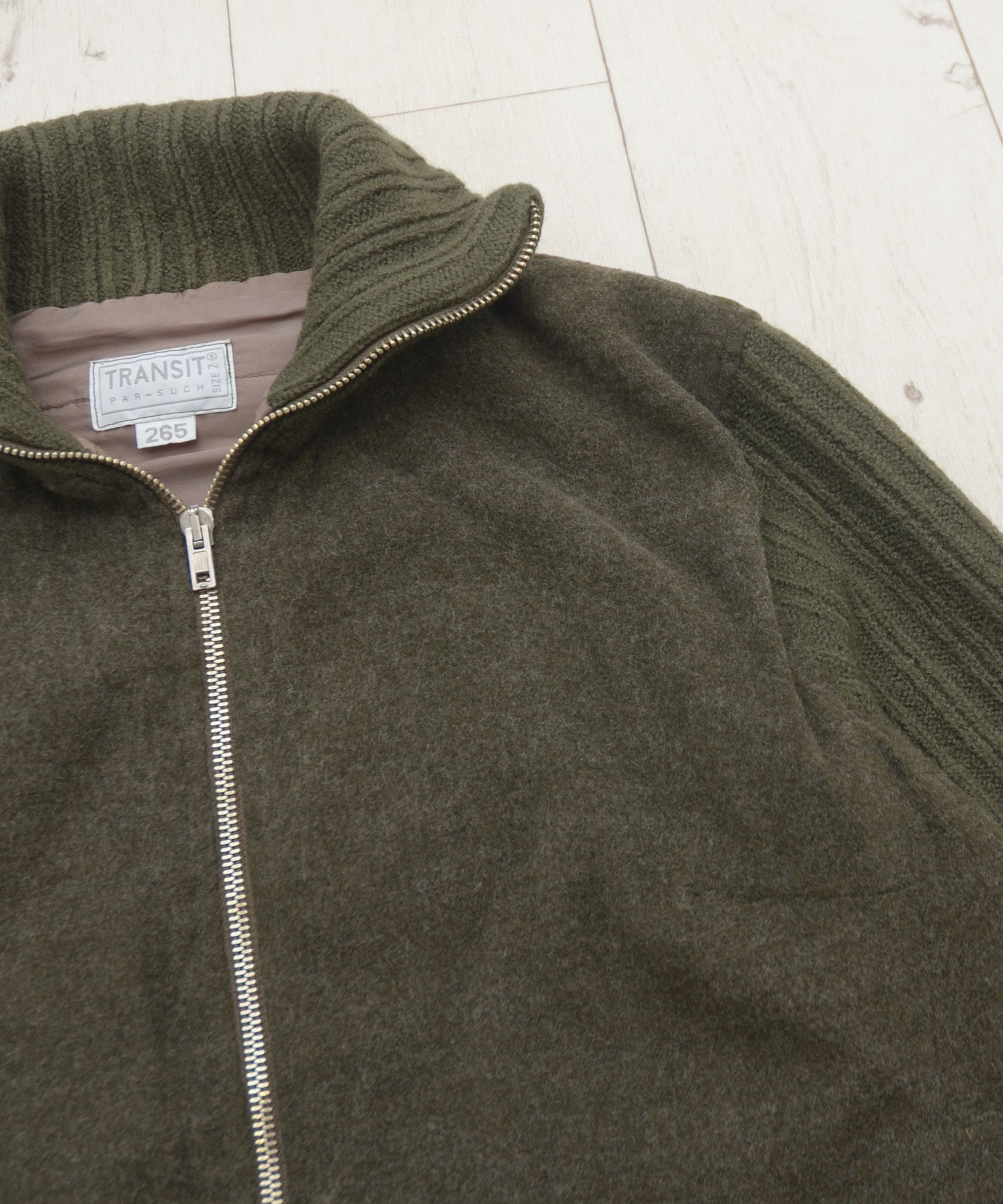 Transit Transit Par Such Full Zip Wool Sweater Y2k Moto Biker Jacket Size M / US 6-8 / IT 42-44 - 6 Thumbnail