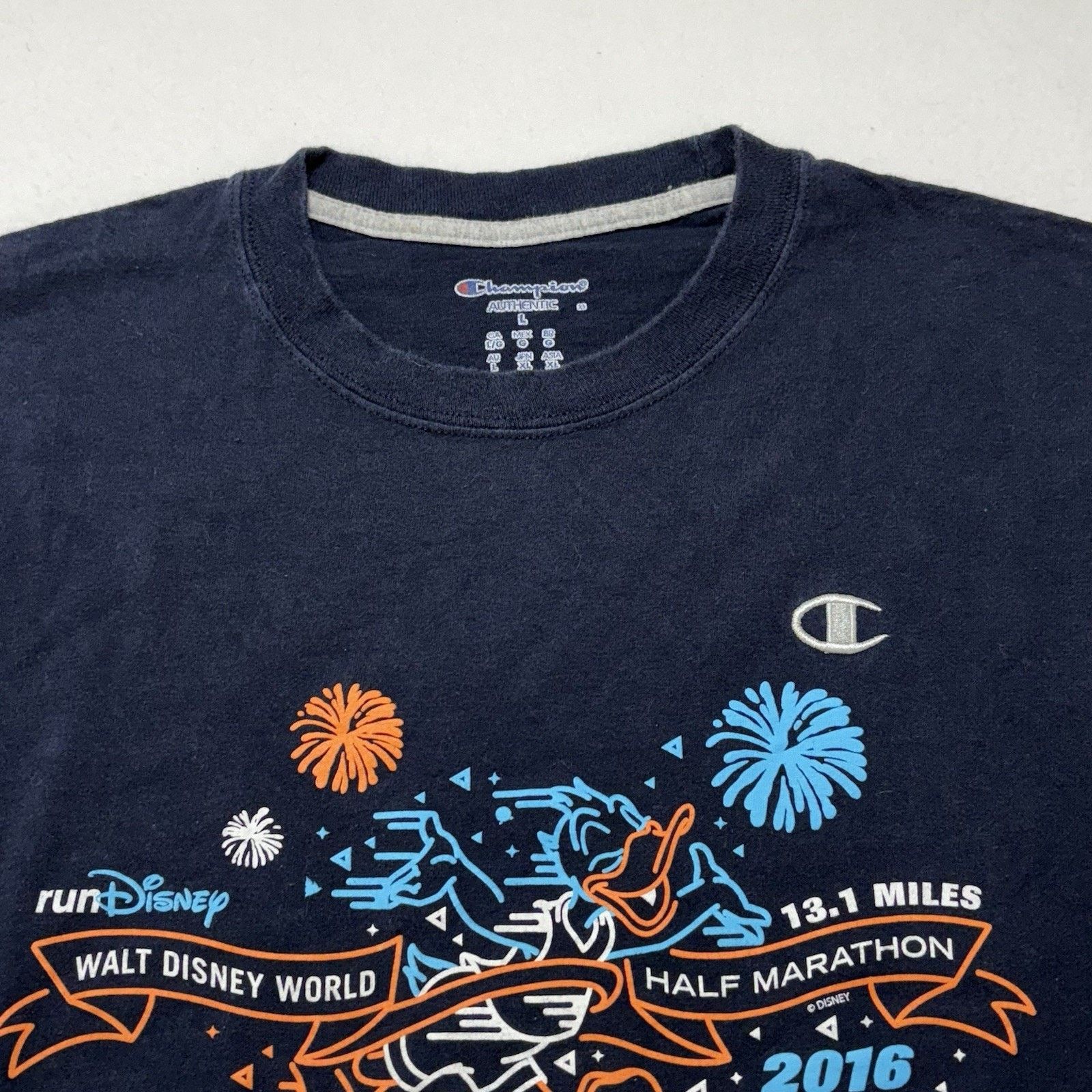Champion RunDisney Champion Large 2016 Half Marathon T Shirt Size US L / EU 52-54 / 3 - 4 Thumbnail
