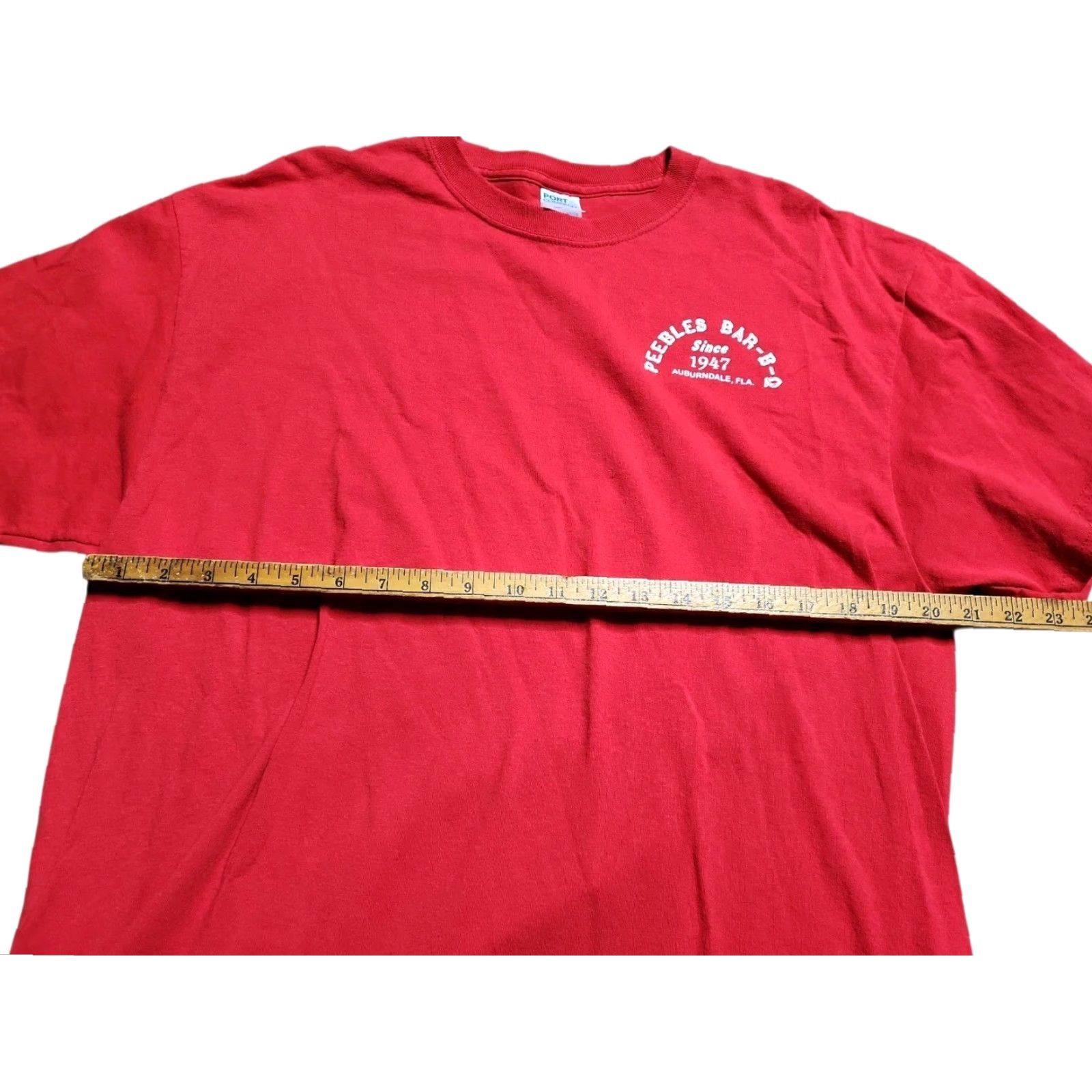 Doublet VINTAGE Port and Company Men XL T-Shirt Short Sleeve Crew Neck Double-Sided Red Florida BBQ Hogs Size US XL / EU 56 / 4 - 3 Thumbnail