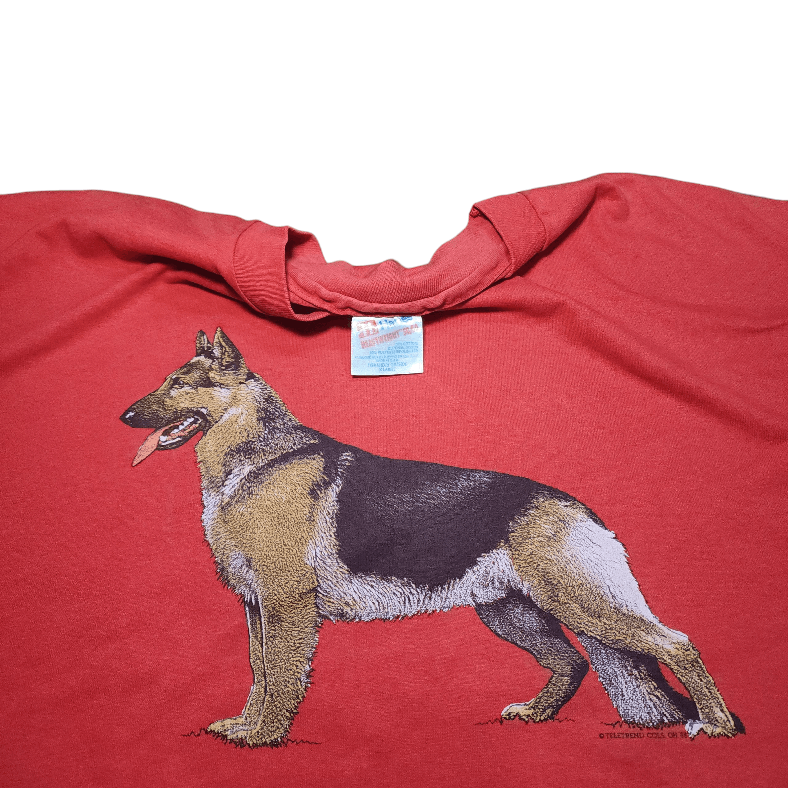 Hanes Vintage 80s German Shepherd Dog 1988 tee Hanes shirt Size US XL / EU 56 / 4 - 1 Thumbnail