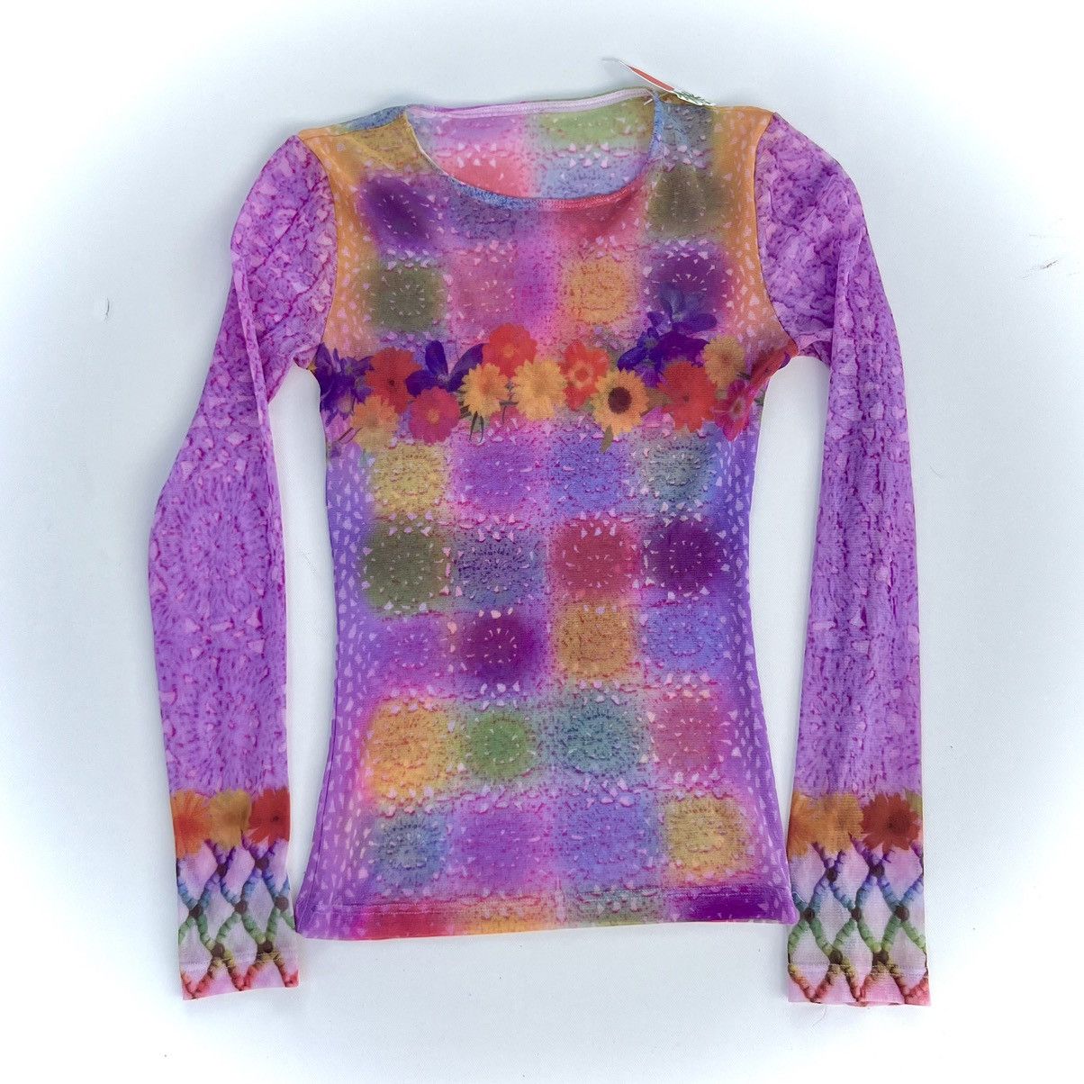 Agolde × Vintage 90s Agolde Micro Mesh long sleeve top Size XS / US 0-2 / IT 36-38 - 1 Thumbnail