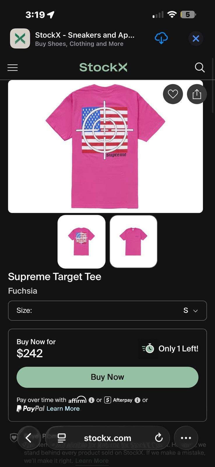 Supreme Supreme Target Tee Size US M / EU 48-50 / 2 - 3 Thumbnail