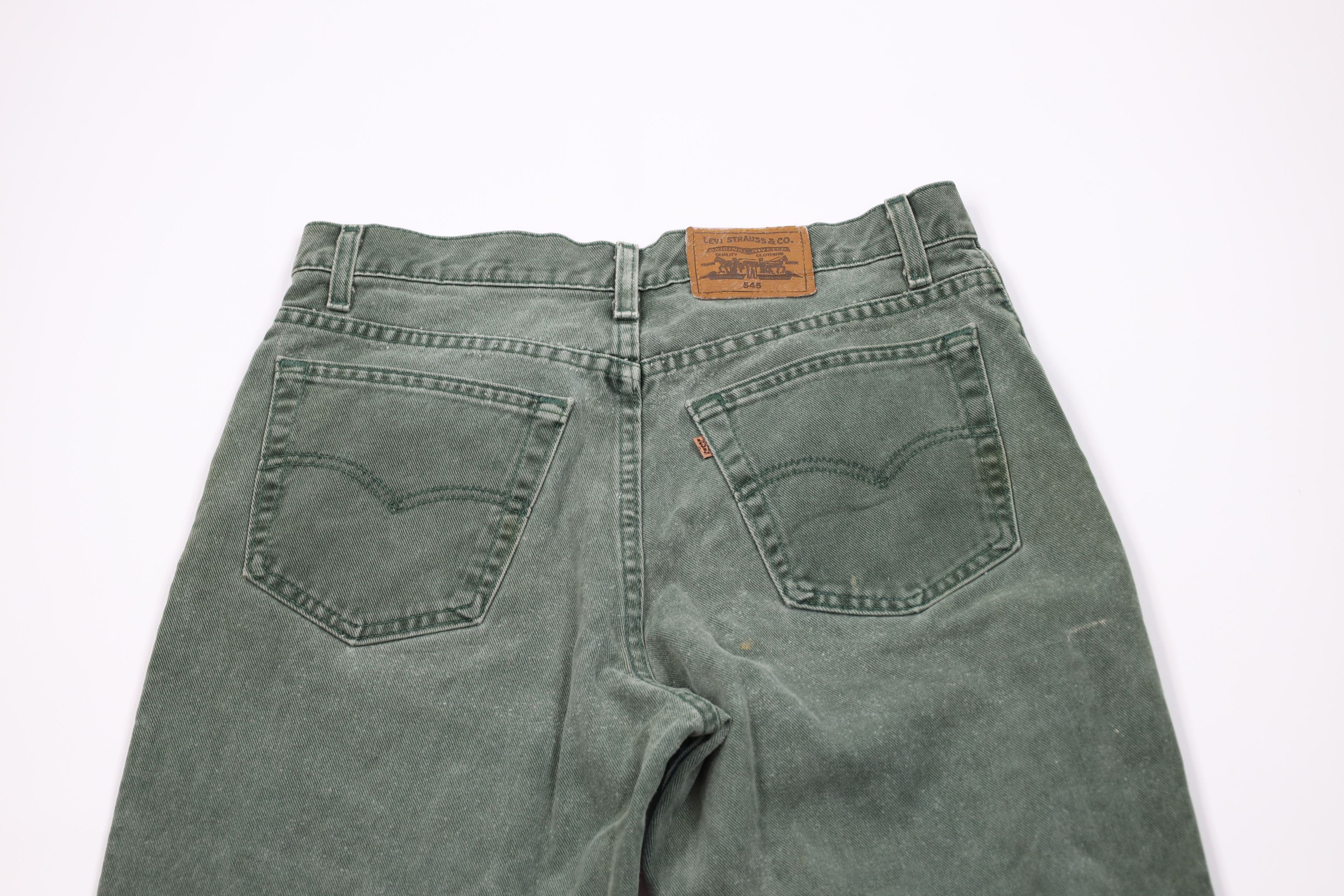 Levi's Vintage 90s Levis 545 Loose Fit Denim Jeans Green USA Size US 33 - 13 Thumbnail