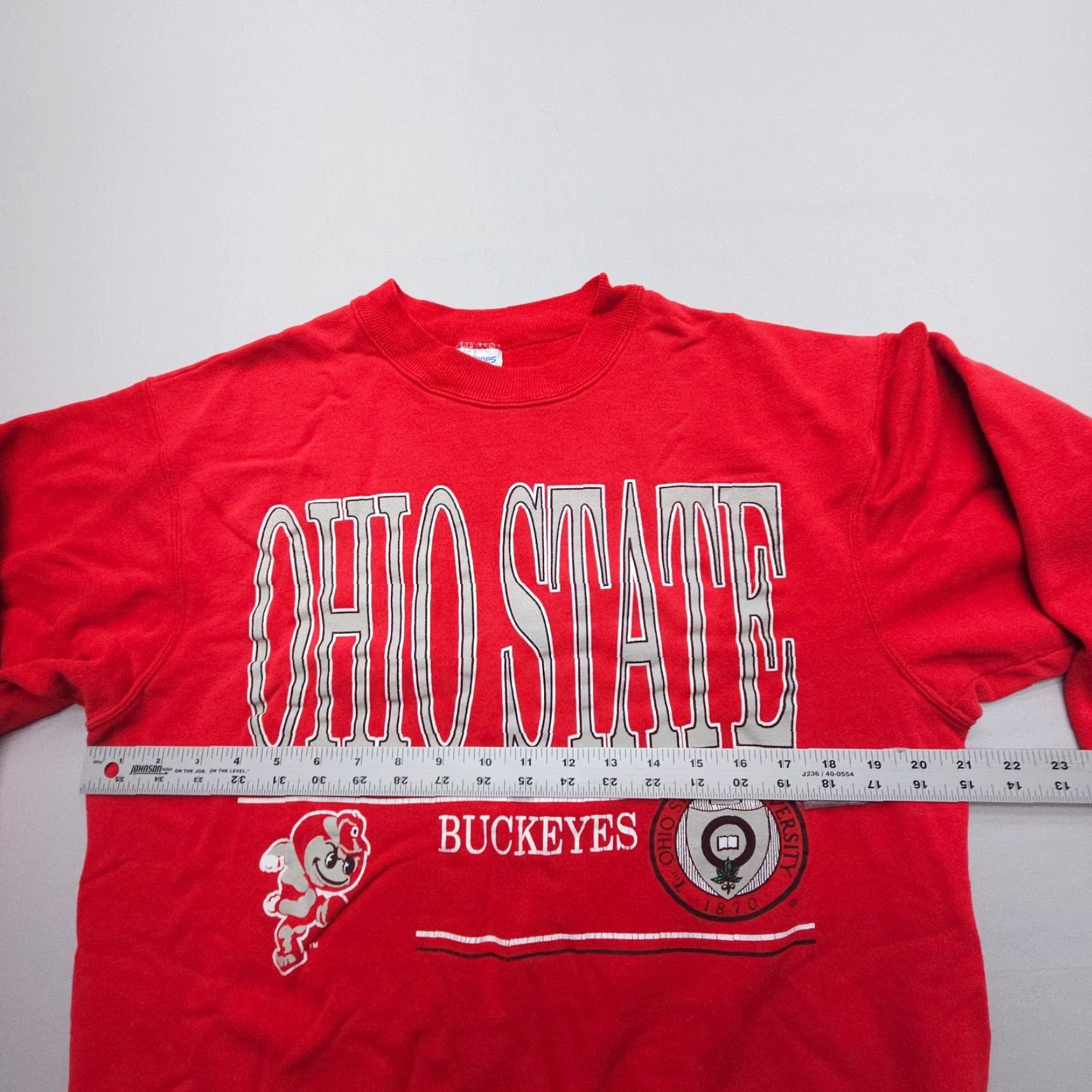 Hanes VINTAGE Hanes Ohio State Buckeyes Sweatshirt Womens XL Red University Logo Pullover Sweatshirt 90s College USA Made Men/Women Shirt Size XL / US 12-14 / IT 48-50 - 4 Thumbnail