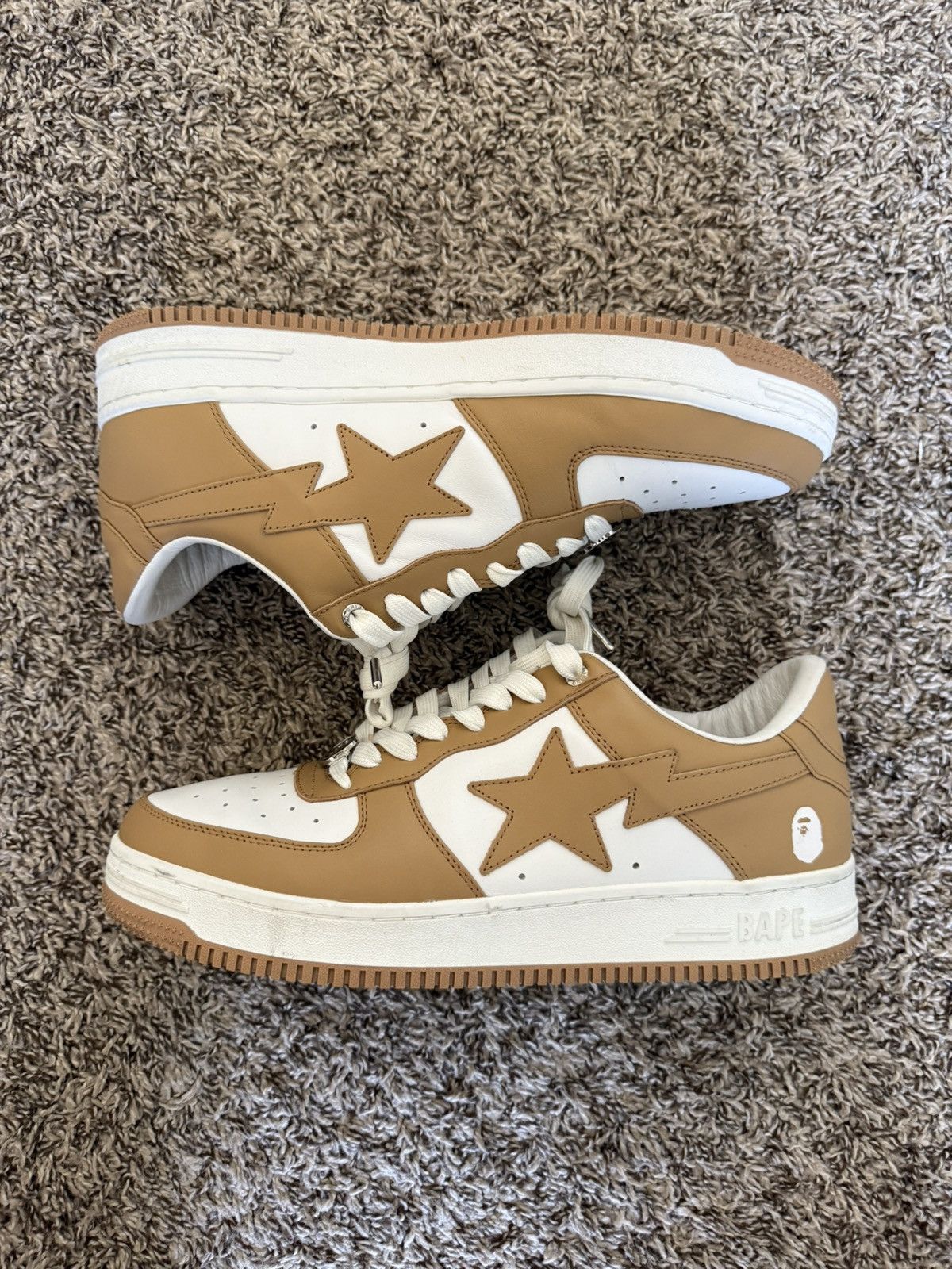 Bape A Bathing Ape Bape Sta White Beige Size US 12 / EU 45 - 1 Thumbnail