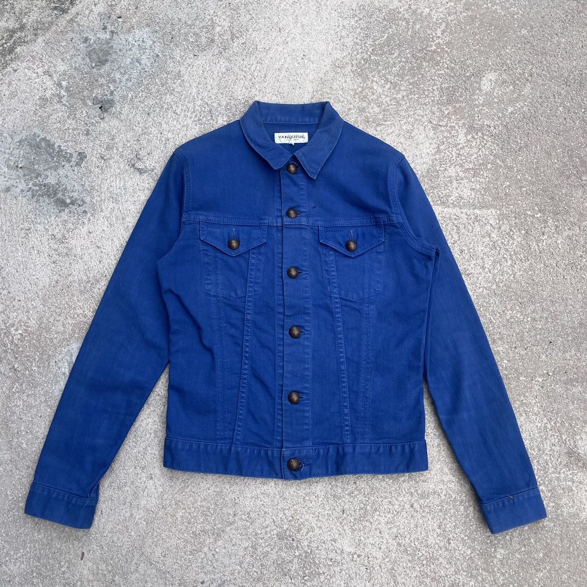 Vanquish “VANQUISH” VINTAGE BLUE DENIM JACKET Size S / US 4 / IT 40 - 4 Thumbnail