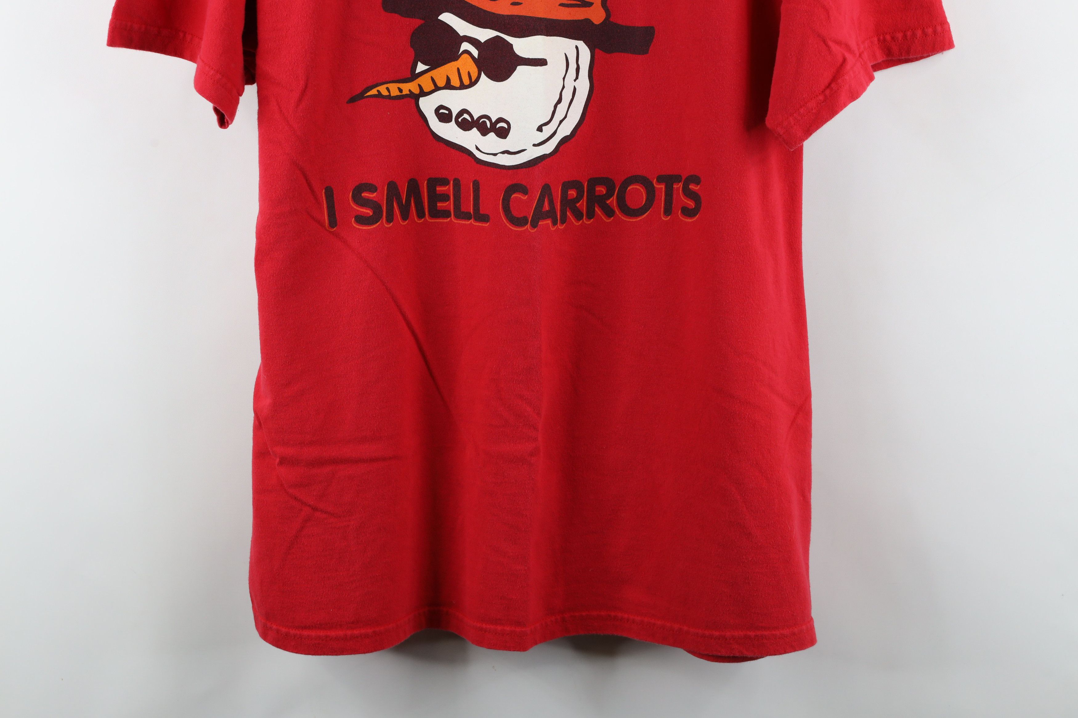 Vintage Vintage 90s Streetwear Snowman I Smell Carrots T-Shirt Size US L / EU 52-54 / 3 - 3 Thumbnail