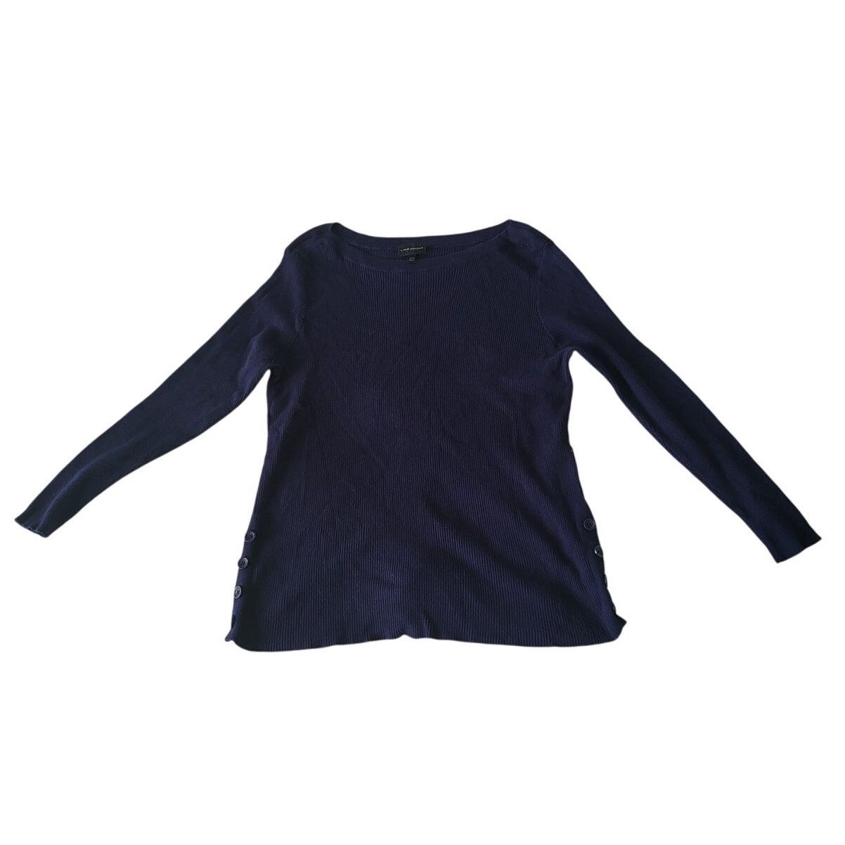 Other Lane Bryant Navy Blue Long Sleeve Ribbed Top - 18/20 Size XXL / US 16-18 / IT 52-54 - 1 Thumbnail