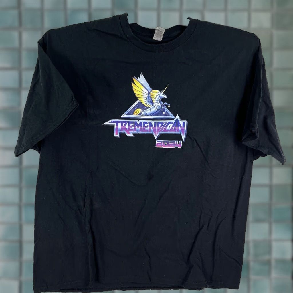 Gildan Gildan Tremendicon 2024 Crew Neck T-Shirt Mens 2XL Black Graphic Print Anime Sports Size US XXL / EU 58 / 5 - 1 Thumbnail