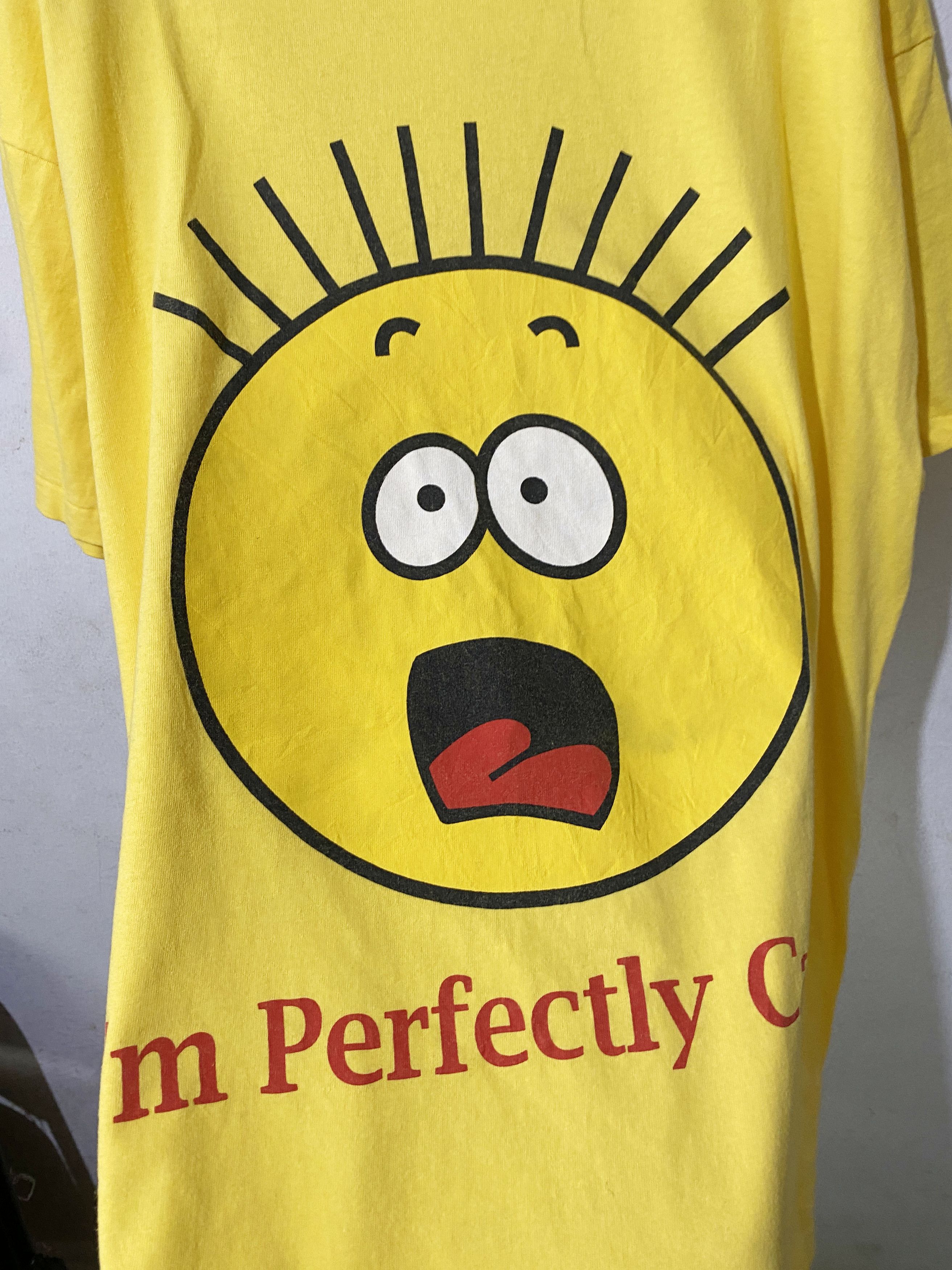 Vintage Vintage 90s I’m Perfectly Calm Smiley Shirt Size US XL / EU 56 / 4 - 2 Thumbnail