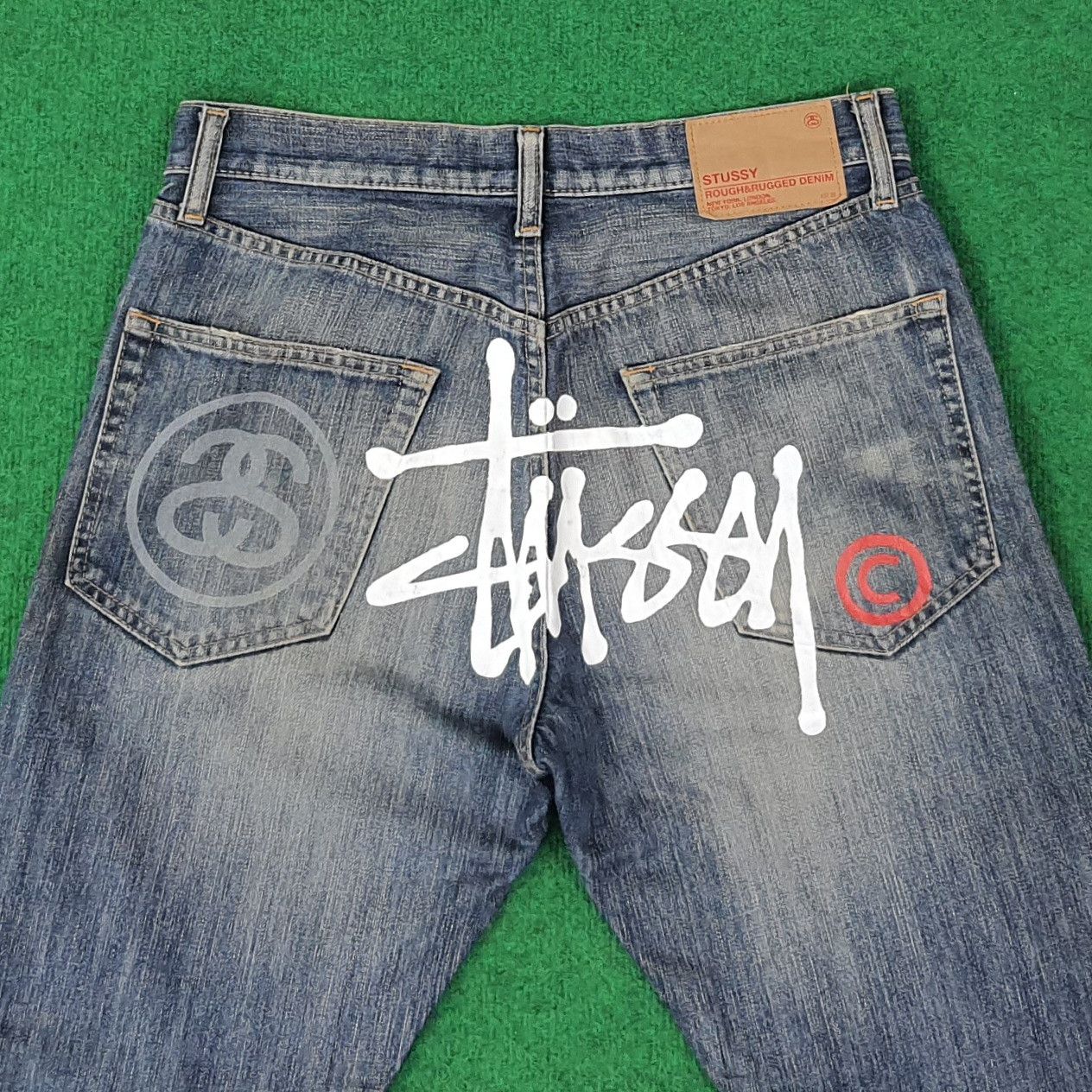 Vintage Stussy Streetwear Custom Logo Jeans C228N17