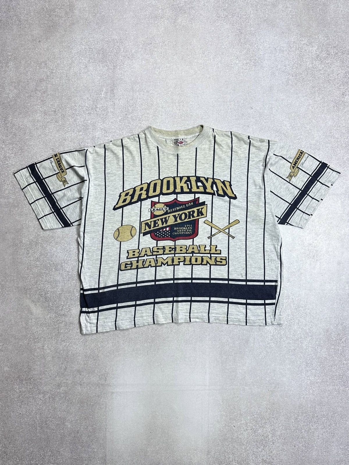 Vintage Vintage 90s Brooklyn Baseball Champions All Over T-shirt l Size US L / EU 52-54 / 3 - 2 Thumbnail