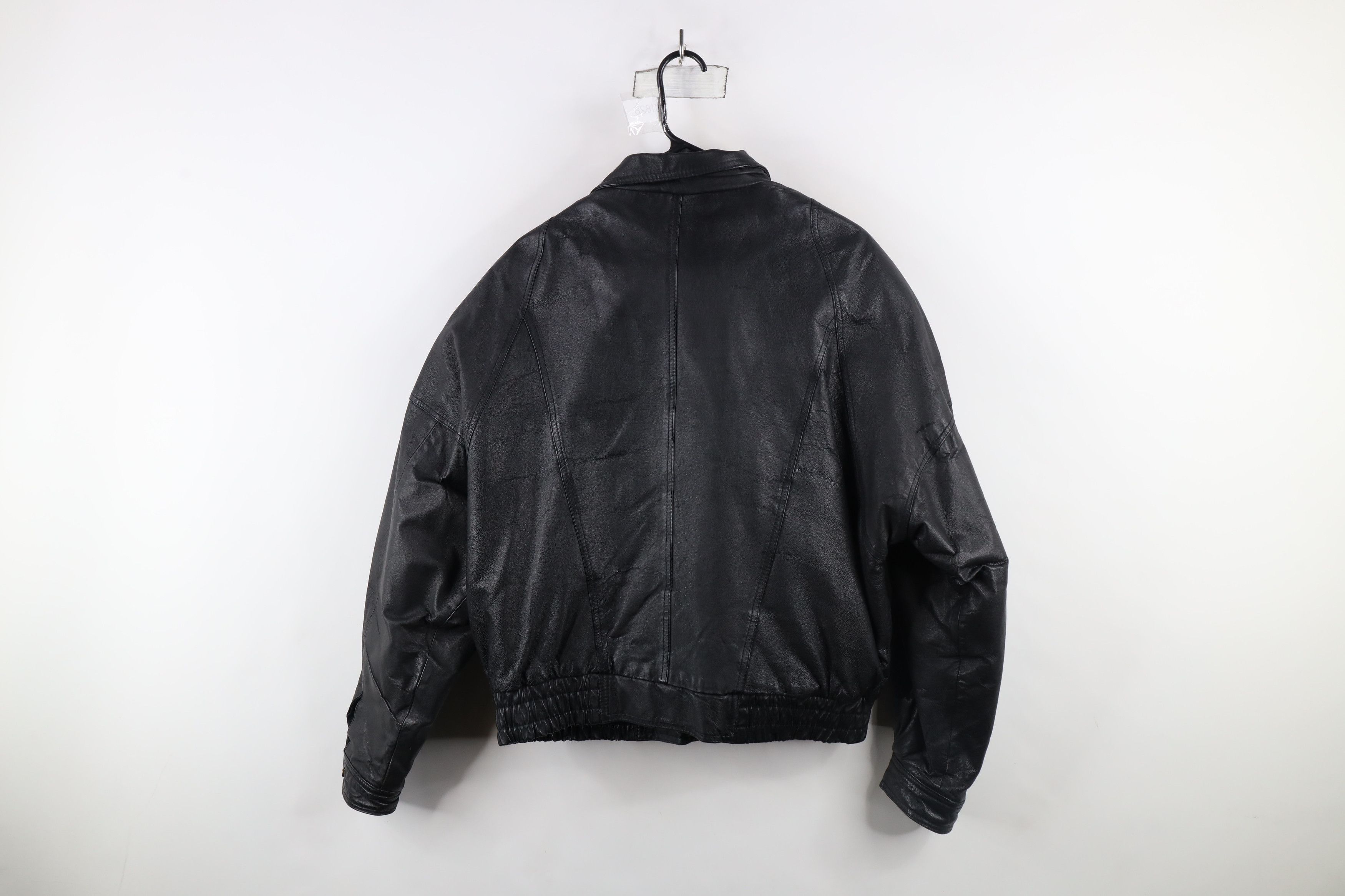 Vintage Vintage 90s Streetwear Cafe Racer Bomber Jacket Black Size US L / EU 52-54 / 3 - 12 Thumbnail
