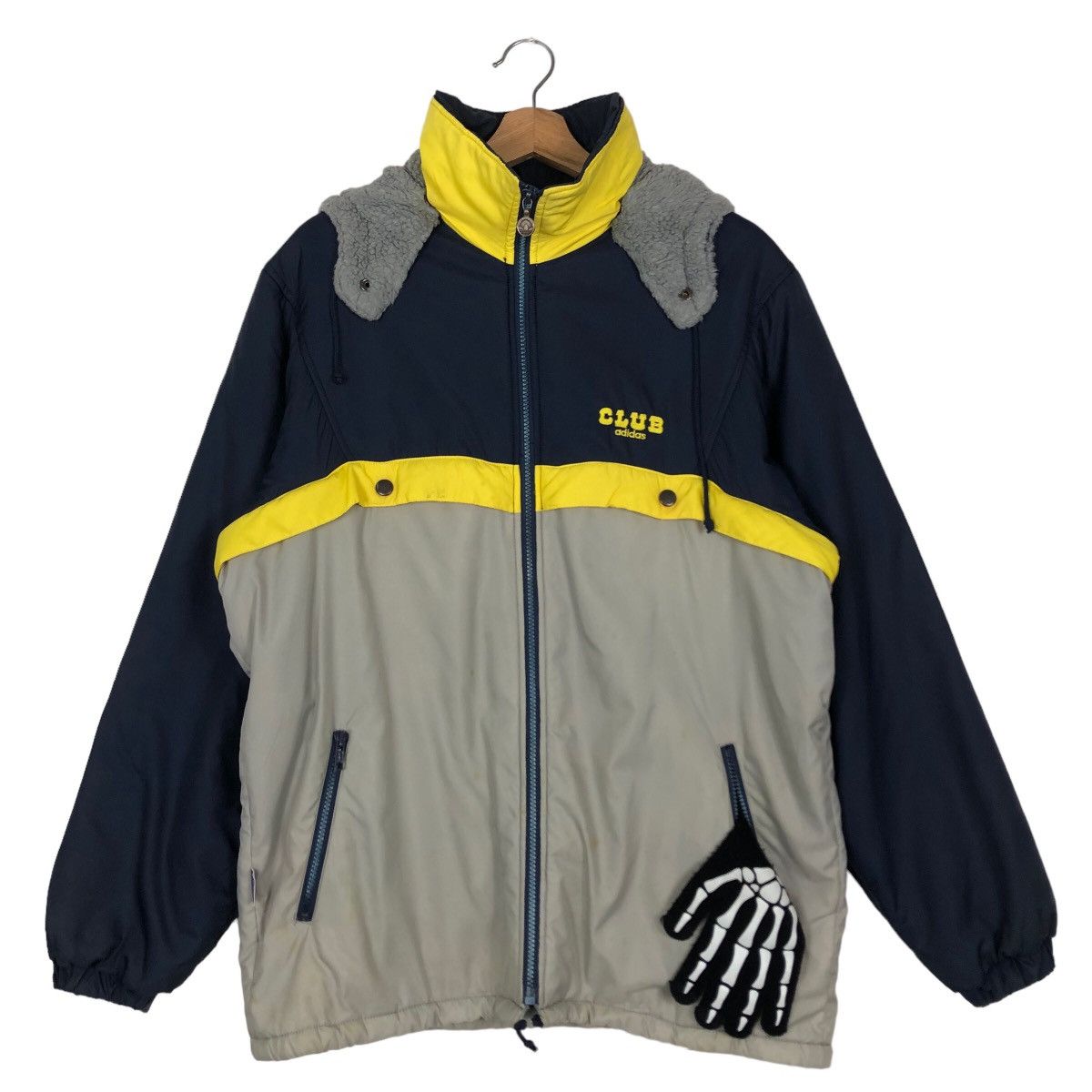 Adidas 🔥90’s Vintage Adidas Club Bomber Jacket Sherpa Lining Size US M / EU 48-50 / 2 - 2 Thumbnail