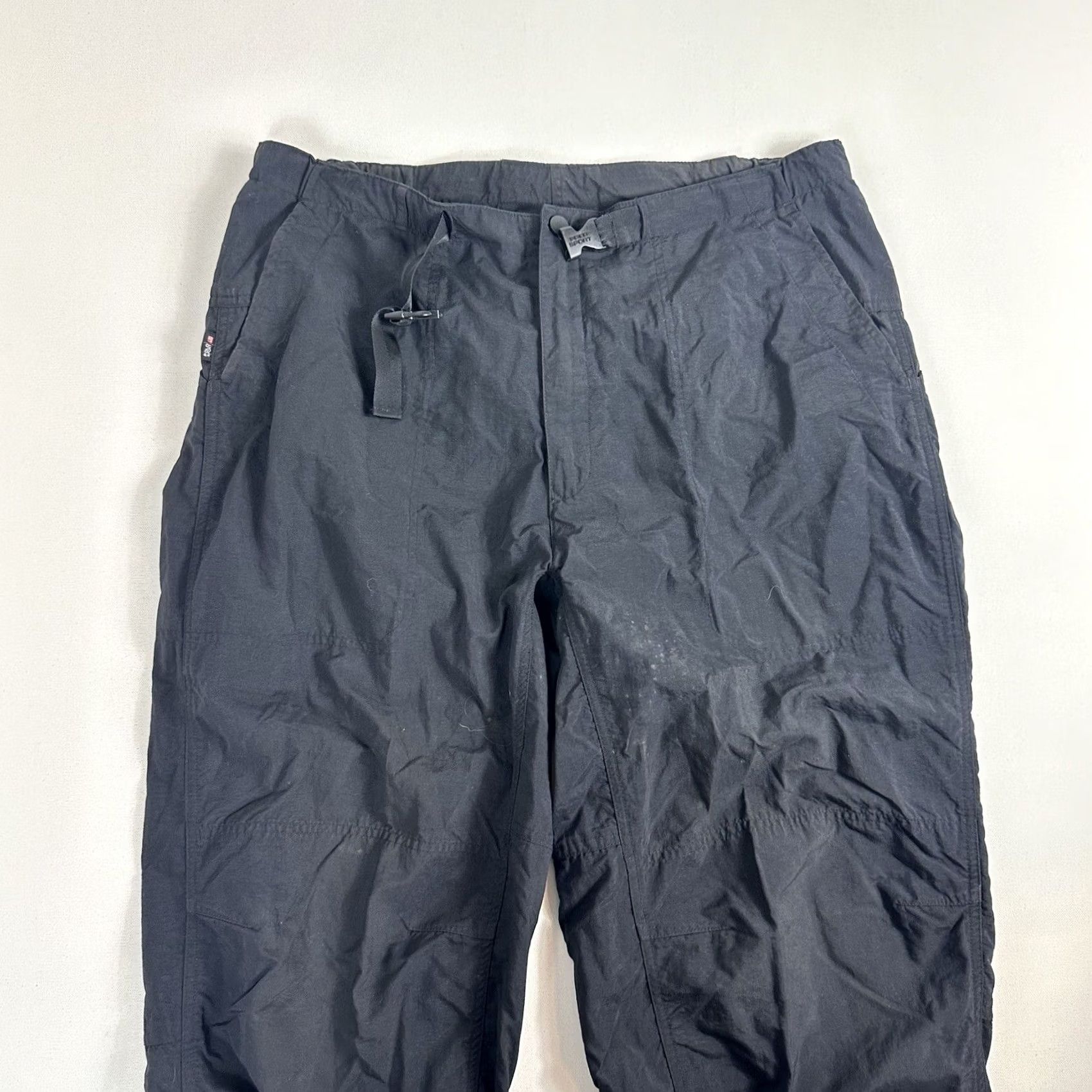 Polo Ralph Lauren VINTAGE Polo Sport Mens XL Black Nylon Foldable Wind Hiking Pants Pockets Belted Regular Inseam 29in Size US XL / EU 56 / 4 - 3 Thumbnail