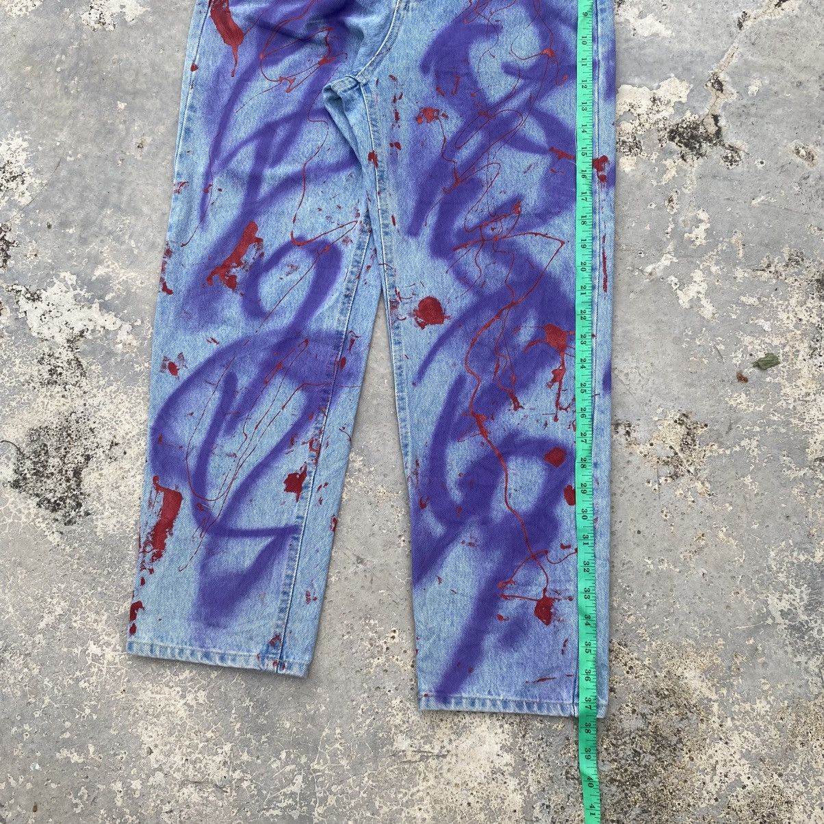 If Six Was Nine De Ondo Seoul city paint splatter denim jeans CDG Size US 28 / EU 44 - 16 Thumbnail
