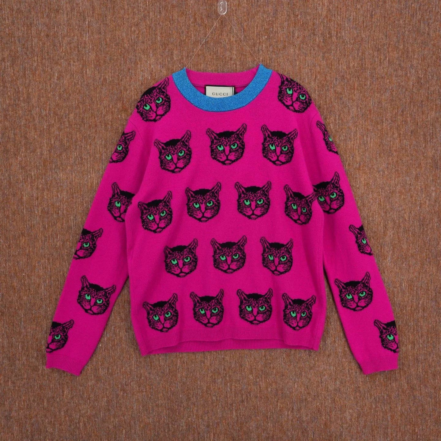 Gucci Gucci Cat Pattern Knit Wool Sweater Size S / US 4 / IT 40 - 1 Thumbnail