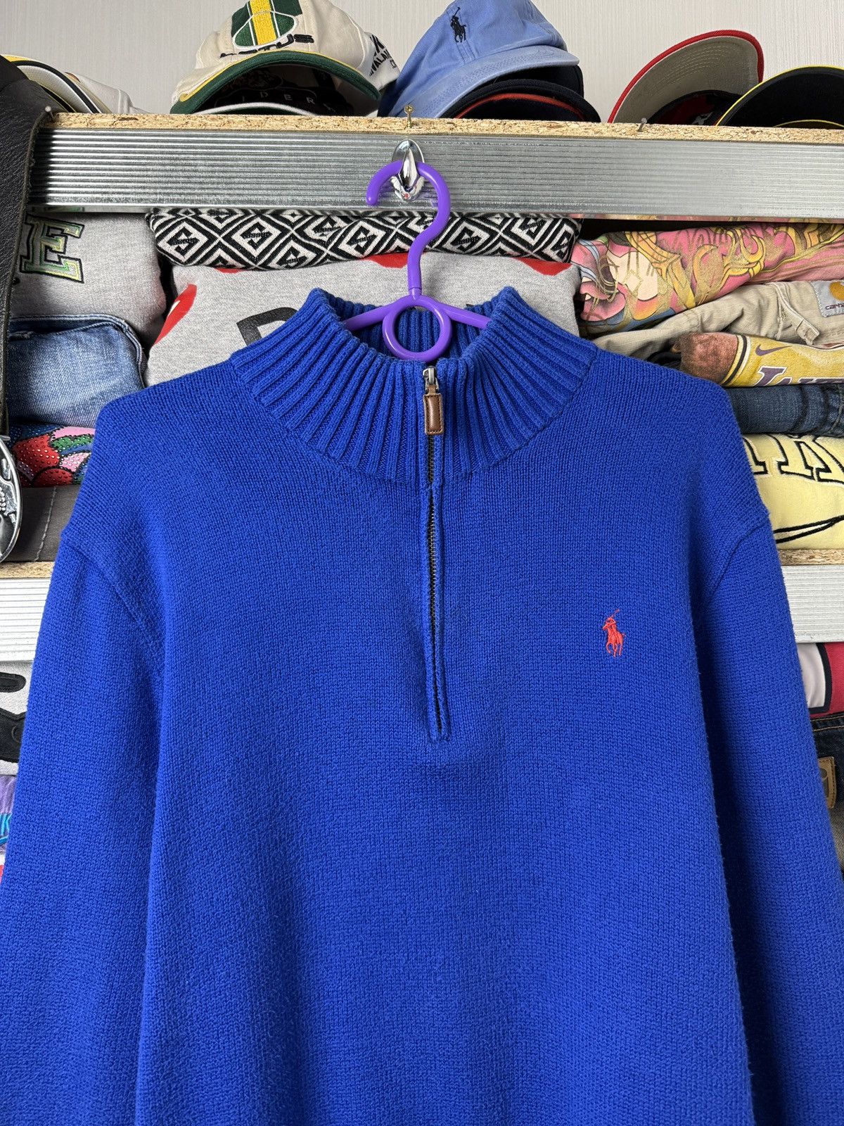 Polo Ralph Lauren Vintage Polo Ralph Lauren 1/4 Zip Knit Sweater Old Money Size US L / EU 52-54 / 3 - 3 Thumbnail