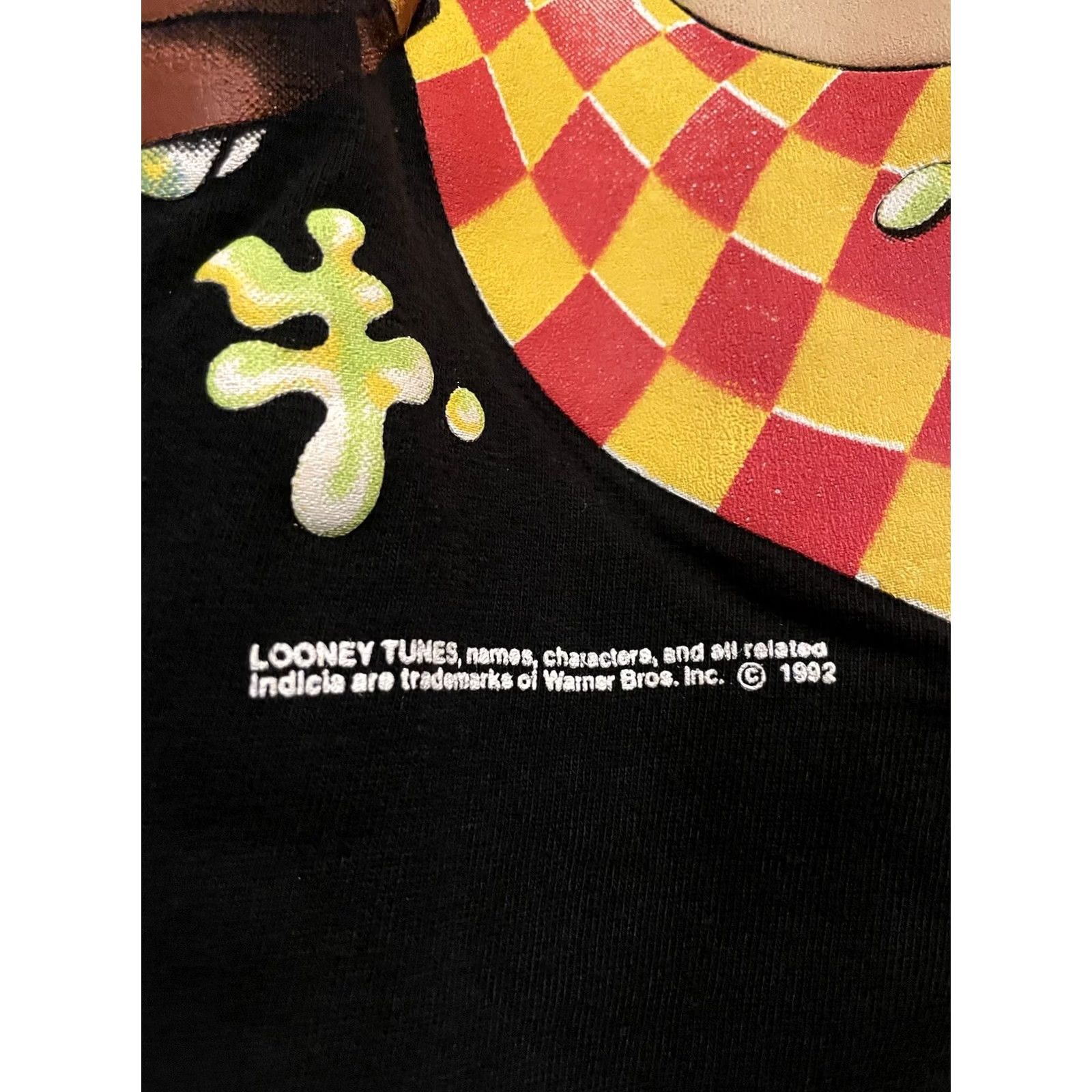 Vintage VINTAGE 1992 Taz Feed Me Looney Tunes T-Shirt Size L Warner Bros Single Stitch Mens Short Sleeve Crew Neck Black 90s Cartoon Graphic Print C238 Size US L / EU 52-54 / 3 - 3 Thumbnail