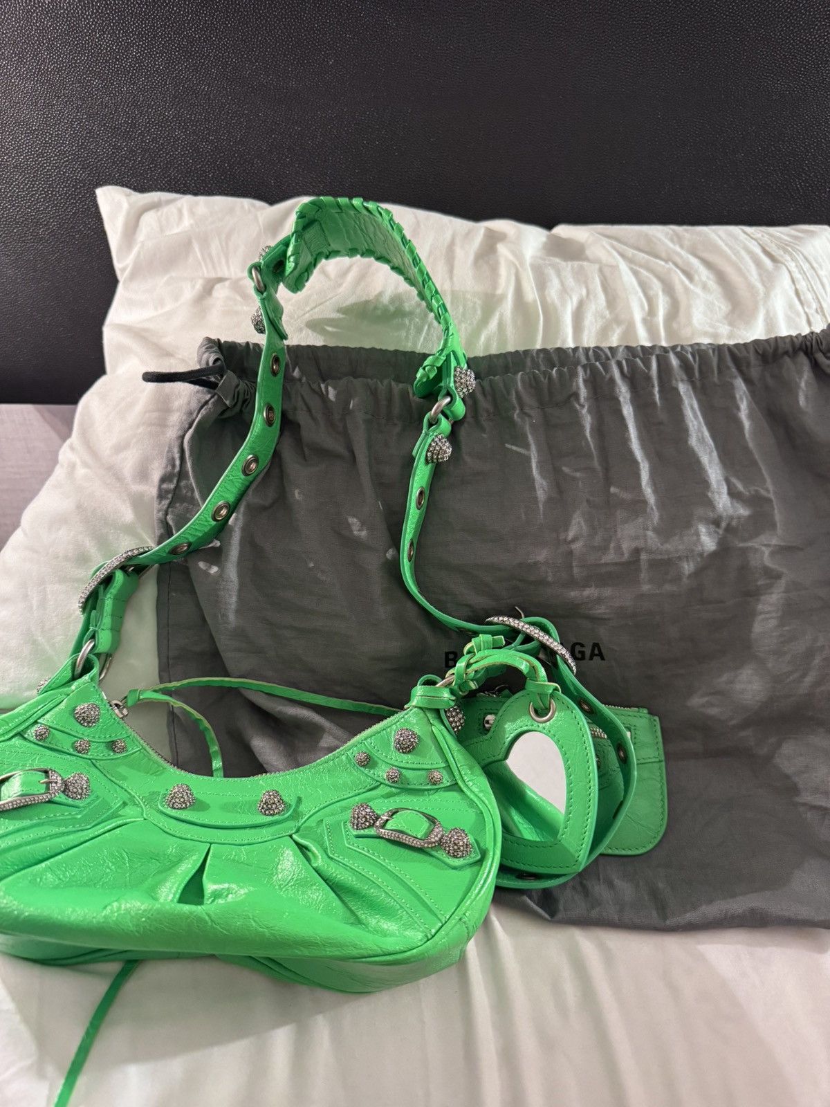 Balenciaga Balenciaga Leather Le Cagole Green Shoulder Bag Size ONE SIZE - 7 Thumbnail
