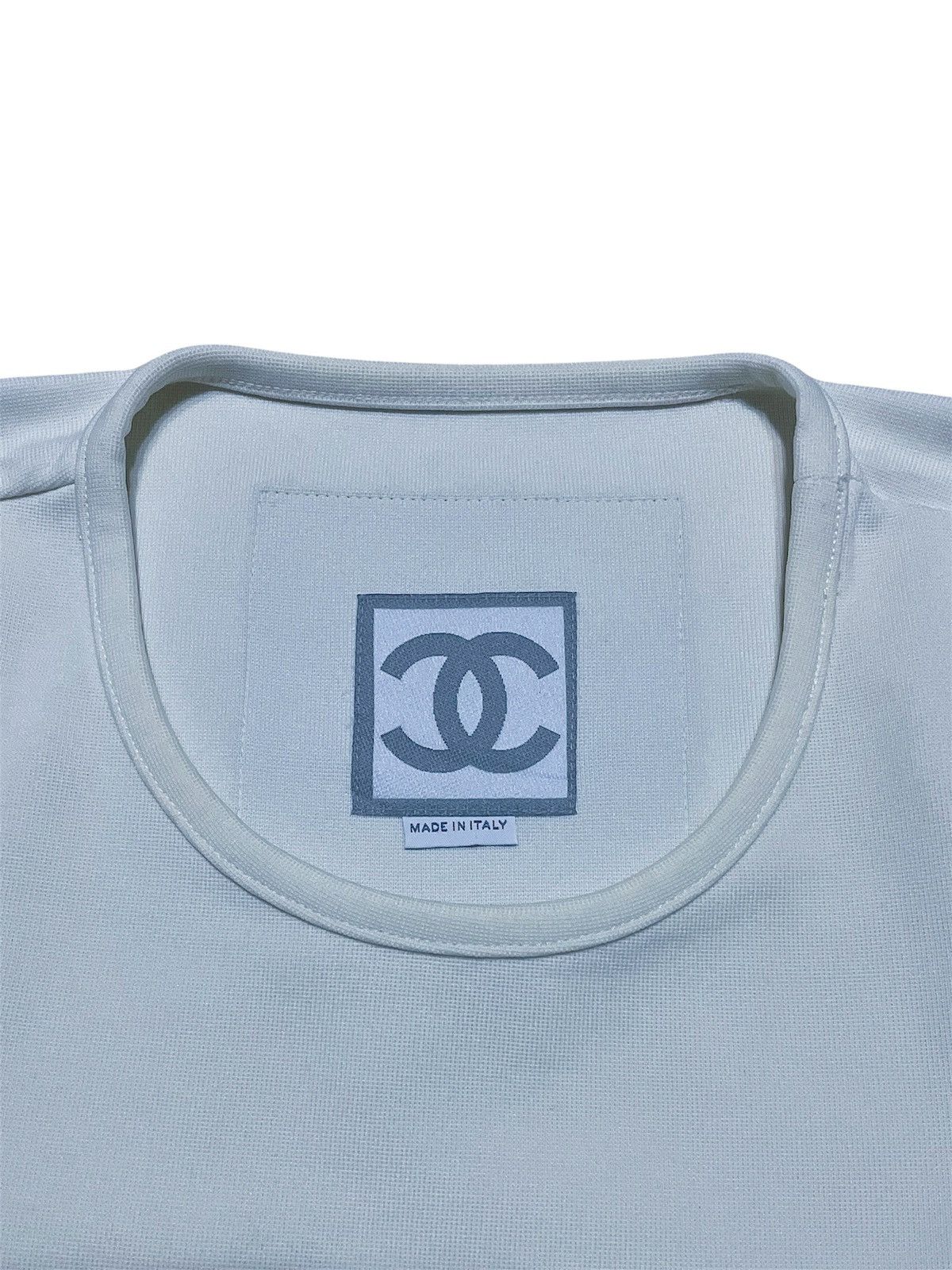 Chanel 💥Last Price💥Chanel Sport Line CC Logo SS01 Short Sleeve Top Size M / US 6-8 / IT 42-44 - 2 Thumbnail