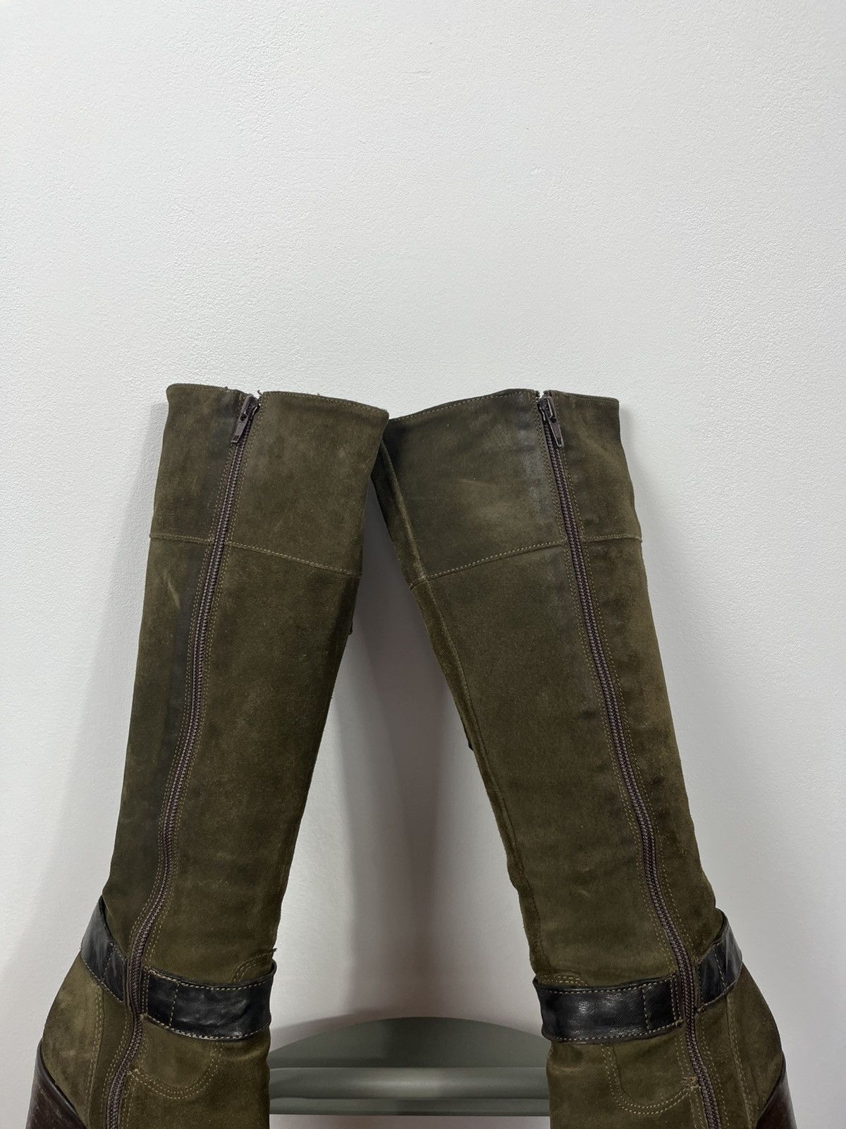 Other Janet Janet Suede Knee High Boots Pocket Detail Size 39.5 Size US 9 / IT 39 - 13 Thumbnail