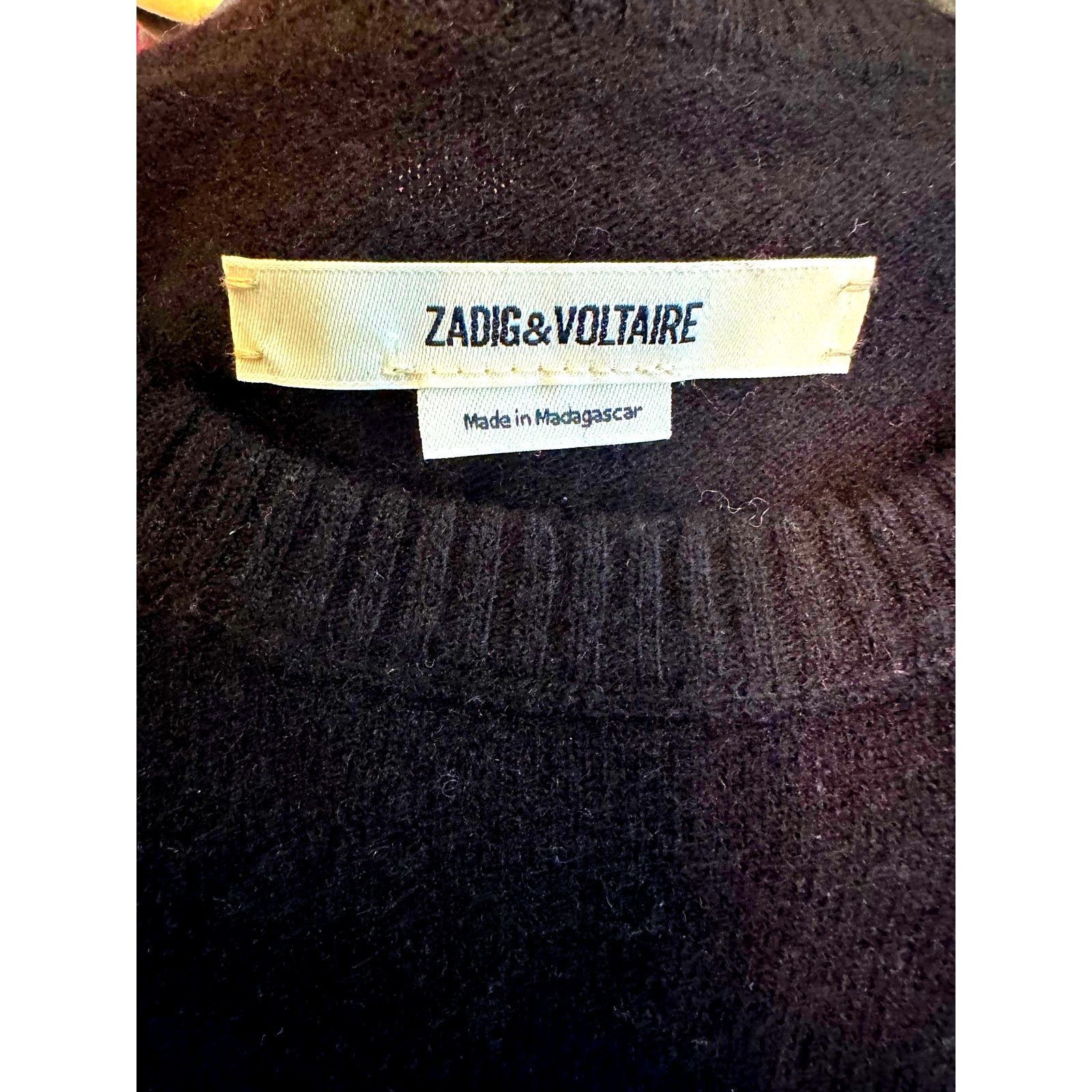Zadig & Voltaire Zadig & Voltaire Cashmere Gaby Girls Can Do Sweater XS Size XS / US 0-2 / IT 36-38 - 15 Thumbnail