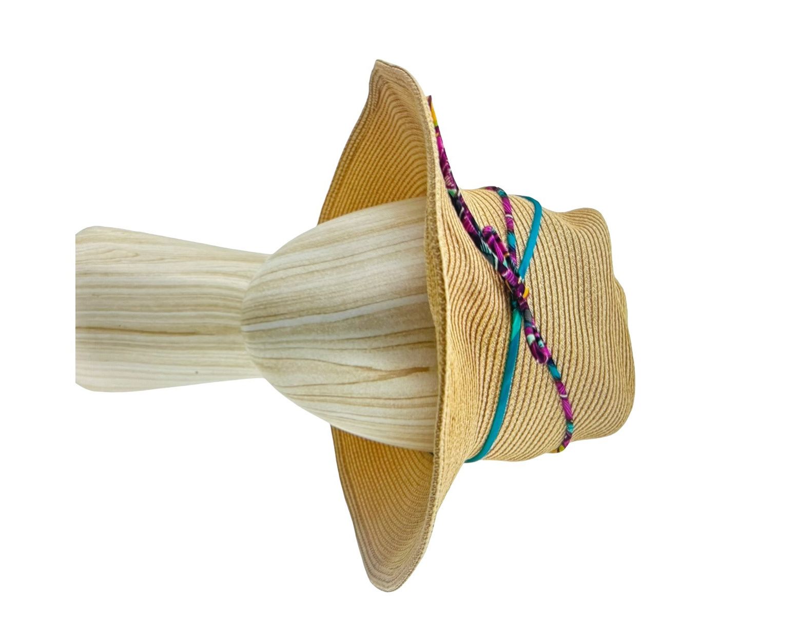 Hermes × Maison Margiela Margiela Era Woven Hemp Hat with Silk Wrap Size ONE SIZE - 1 Thumbnail