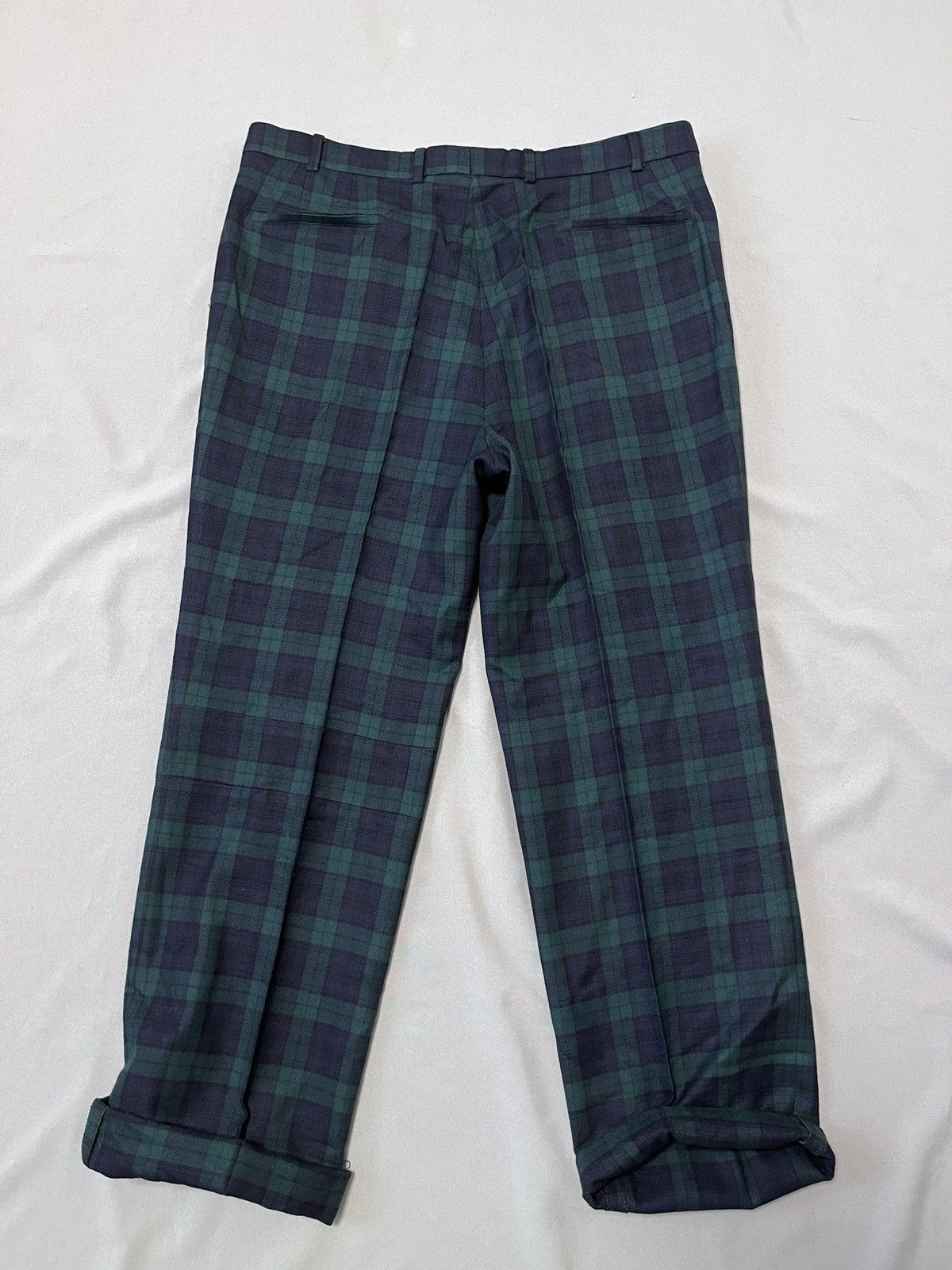 DAKS Daks London Signature Wool Black Watch Tartan Wide Pants Size US 36 / EU 52 - 10 Thumbnail