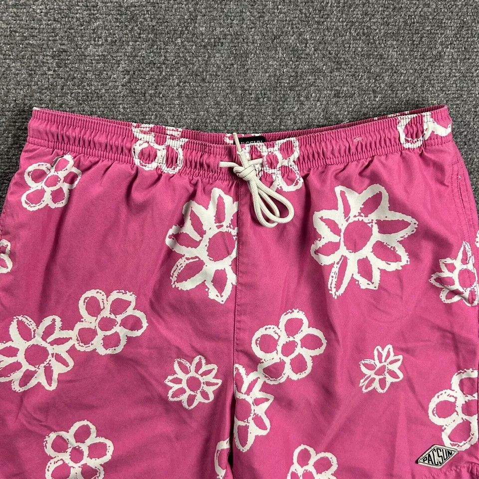 Pacsun Pacsun Swim Trunks Mens Large Mesh Lined Shorts Floral Logo Size US 42 / EU 58 - 2 Thumbnail