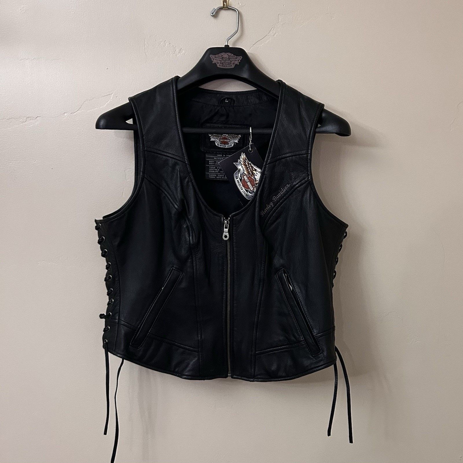 Harley Davidson Harley-Davidson Women's Vest Sz Large 98096-06VW - VTG Y2K Size L / US 10 / IT 46 - 1 Thumbnail