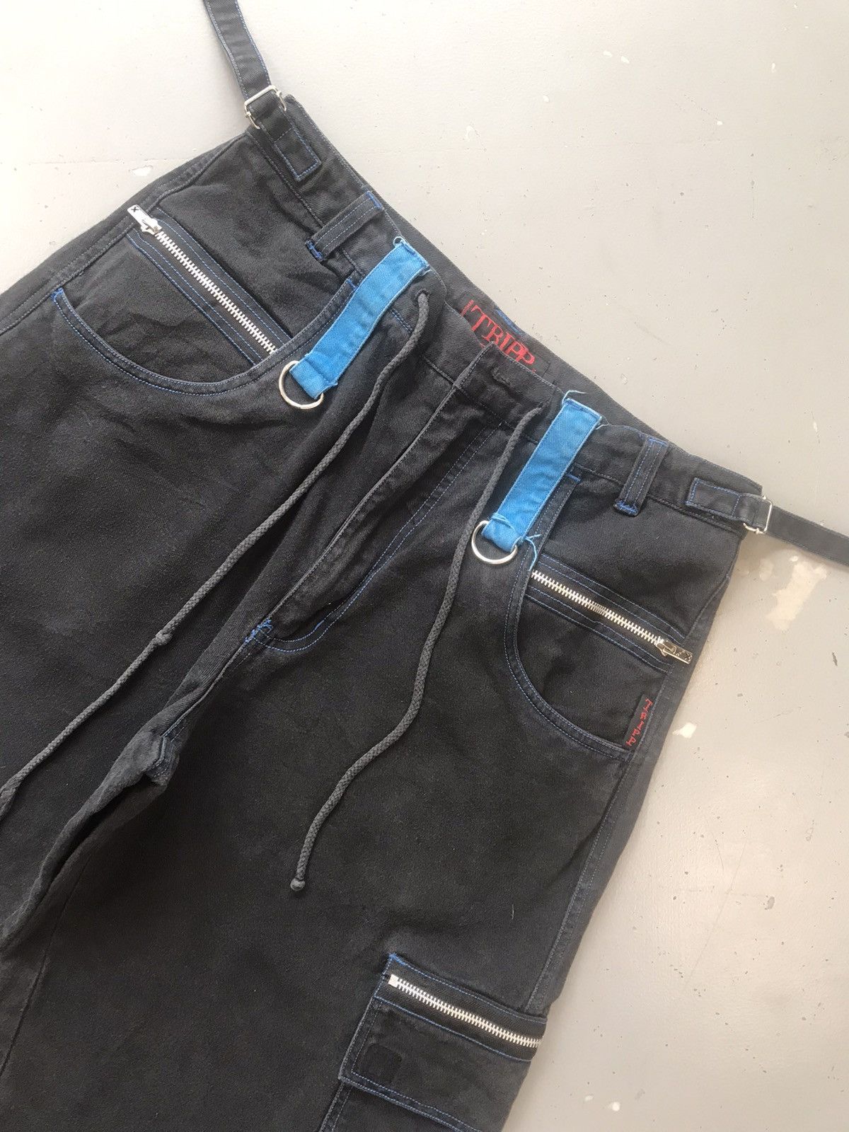 Tripp NYC × Vintage Vintage Tripp nyc adjustable waist skull pocket denim Size US 34 / EU 50 - 4 Thumbnail