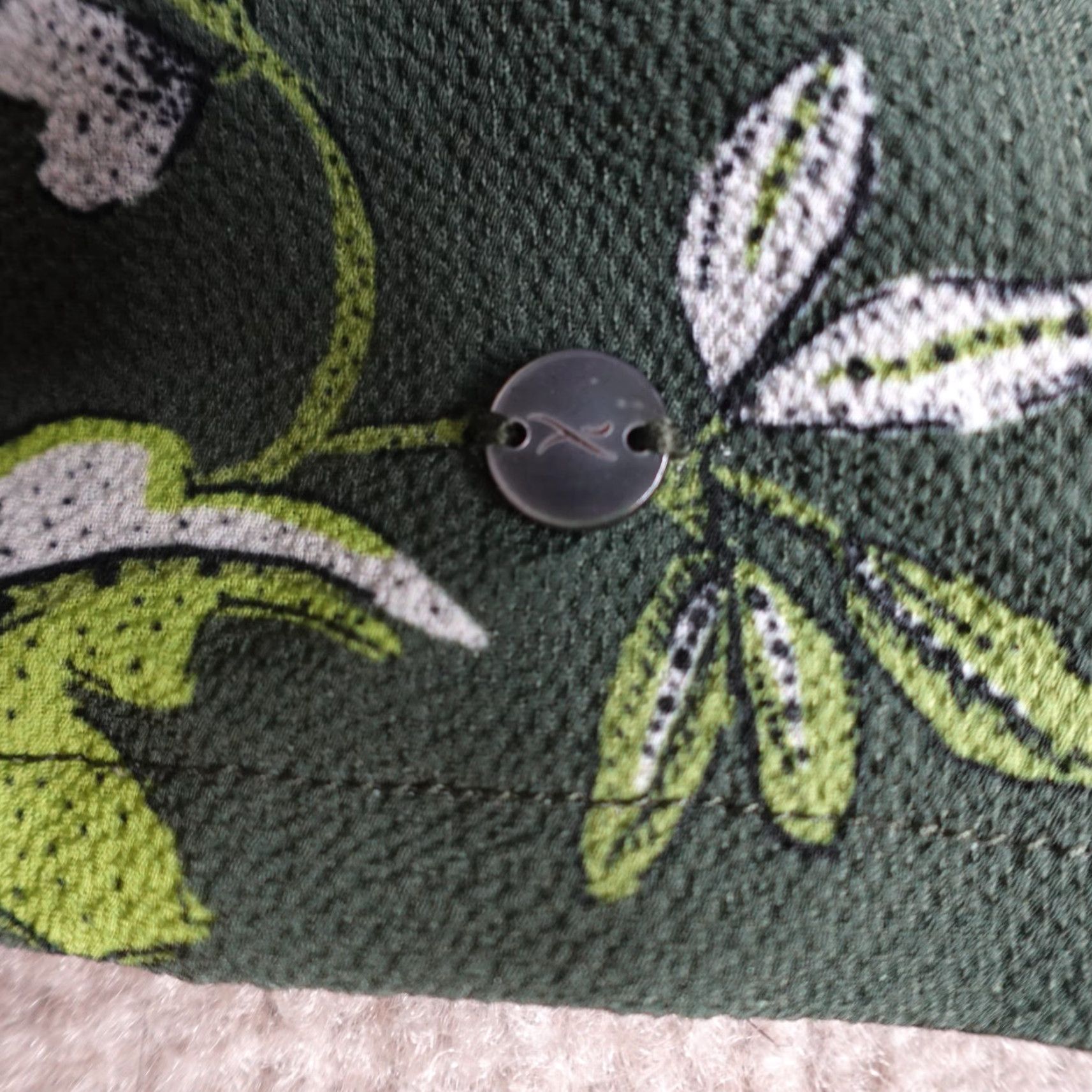 BRAX BRAX Blouse Shirt Green Floral Short Sleeve Pullover Regular Size 10 Women Adult Spring Summer Fall 42 .” Size L / US 10 / IT 46 - 3 Thumbnail
