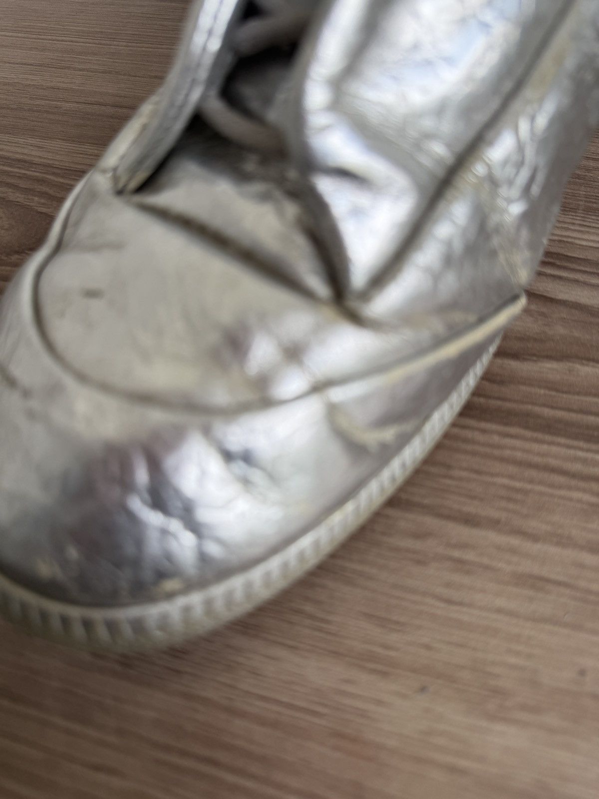 Maison Margiela crinkled metallic silver Future low Size US 11.5 / EU 44-45 - 9 Thumbnail